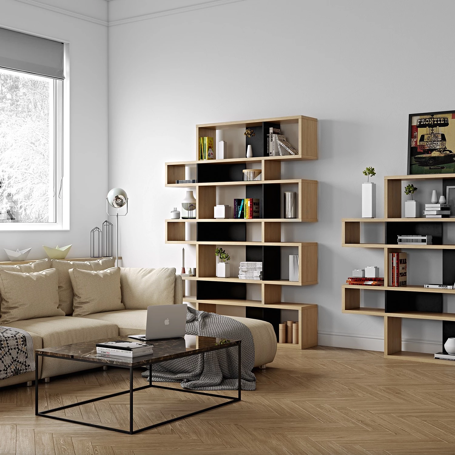 Temahome Étagère London III - Chêne / Noir – Image 2