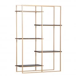 Red Living Étagère Sonso - Métal - Noir / Doré