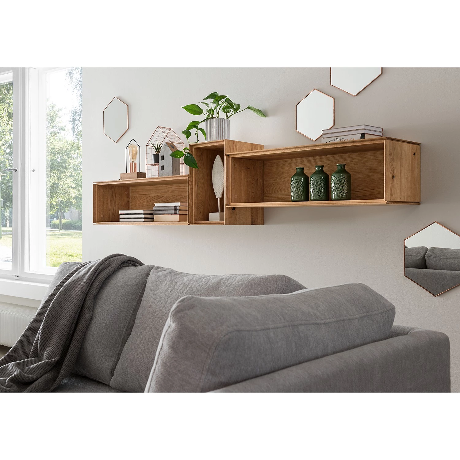 Naturoo Étagère murale Kolanoor II - Chêne sauvage massif – Image 3