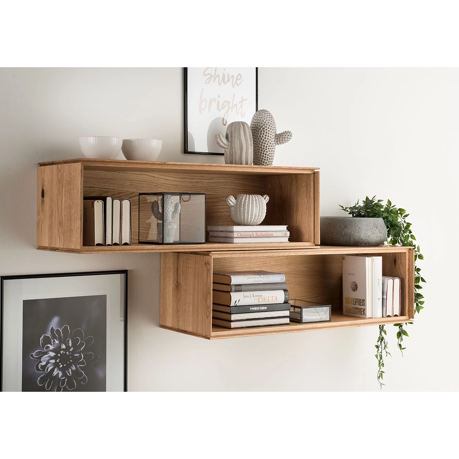 Naturoo Étagère murale Kolanoor II - Chêne sauvage massif – Image 2