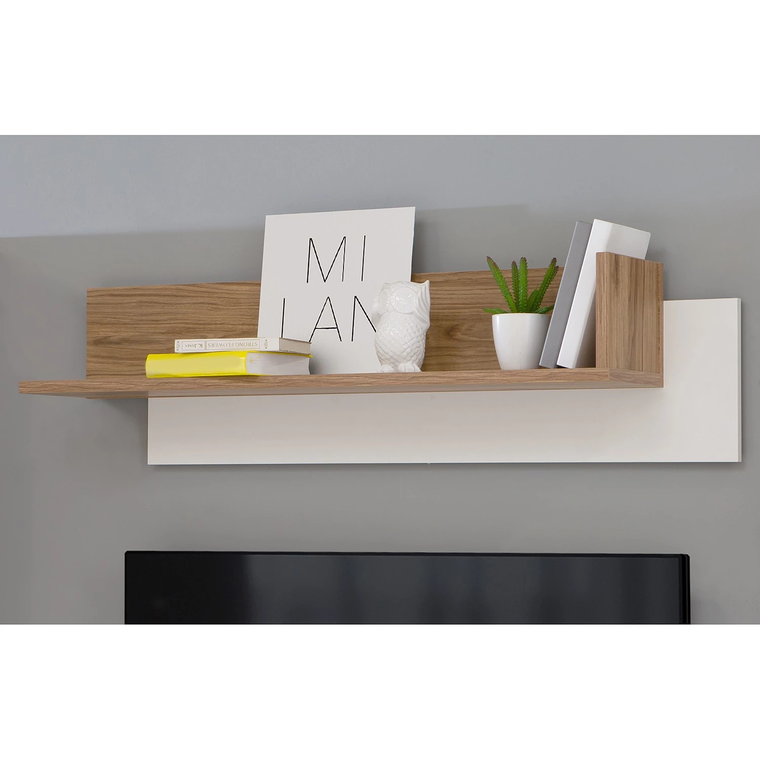 Norrwood Étagère murale Boyd I - Imitation chêne / Blanc – Image 3