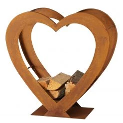 Boltze Range bûches Tobias - Métal - Marron