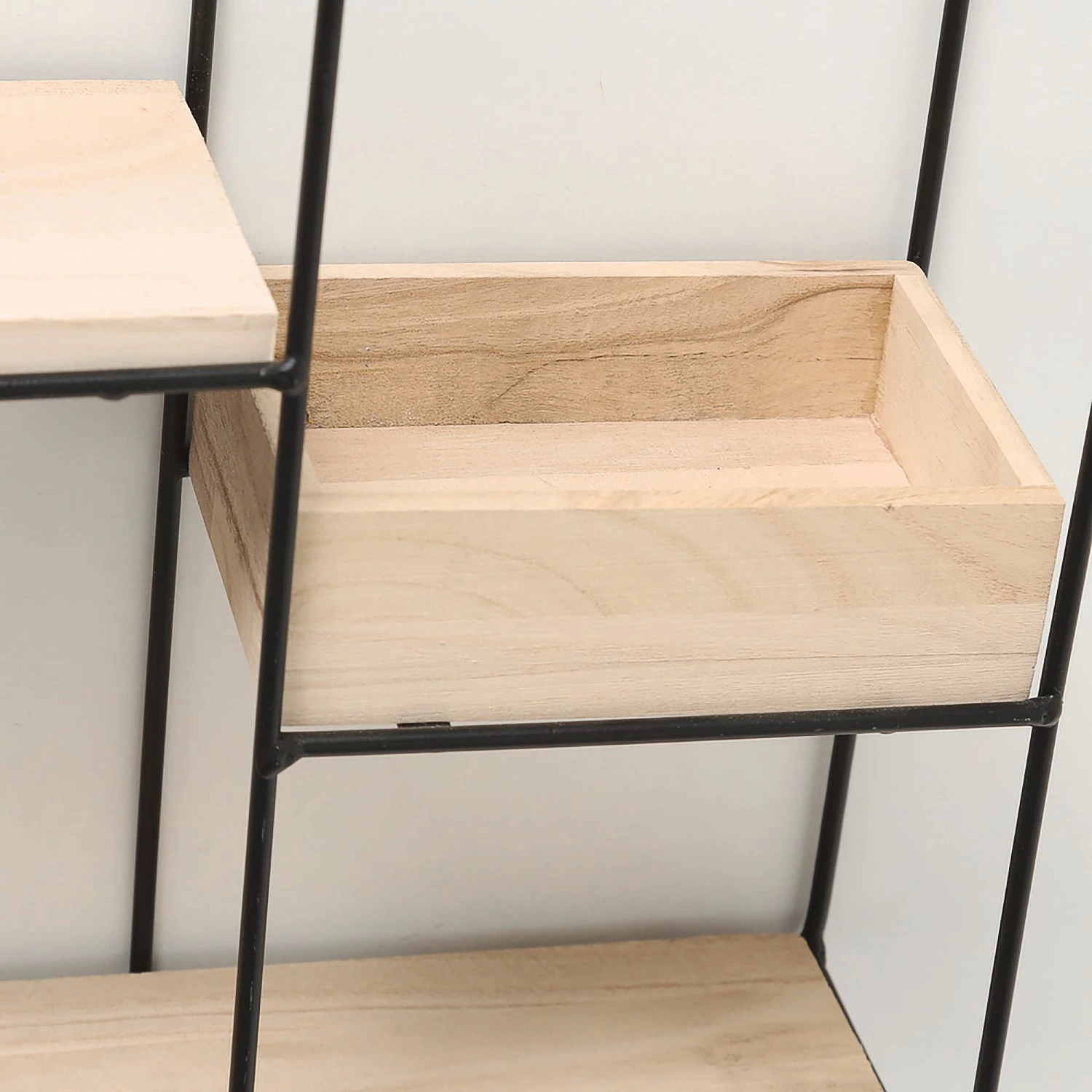 Boltze Étagère murale Tjorge I - Métal - Noir / Marron – Image 3