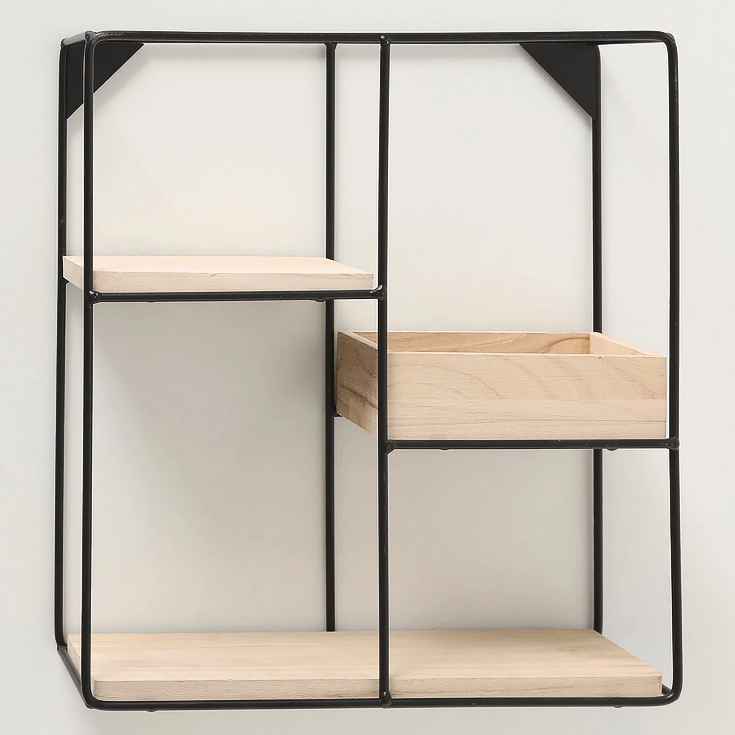 Boltze Étagère murale Tjorge I - Métal - Noir / Marron – Image 4