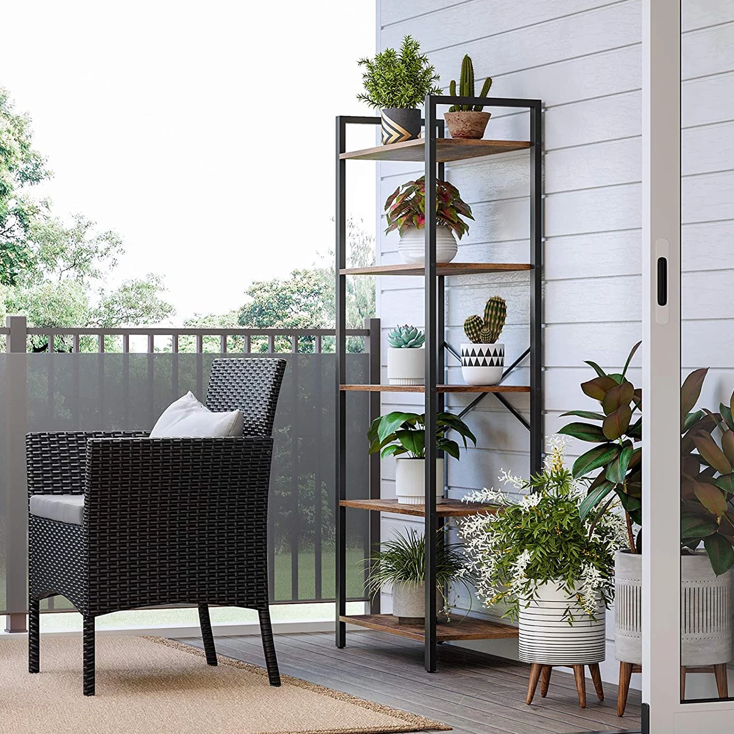 Red Living Étagère Leesville VI - Marron / Noir – Image 2