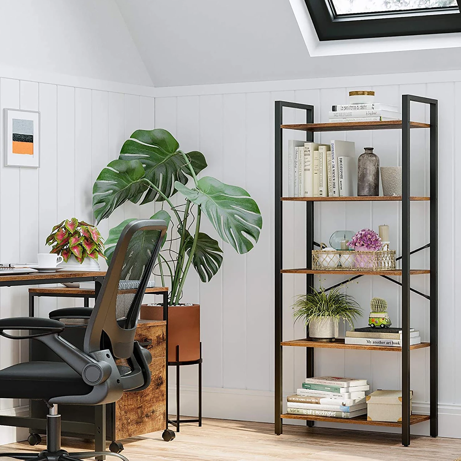 Red Living Étagère Leesville VI - Marron / Noir – Image 3