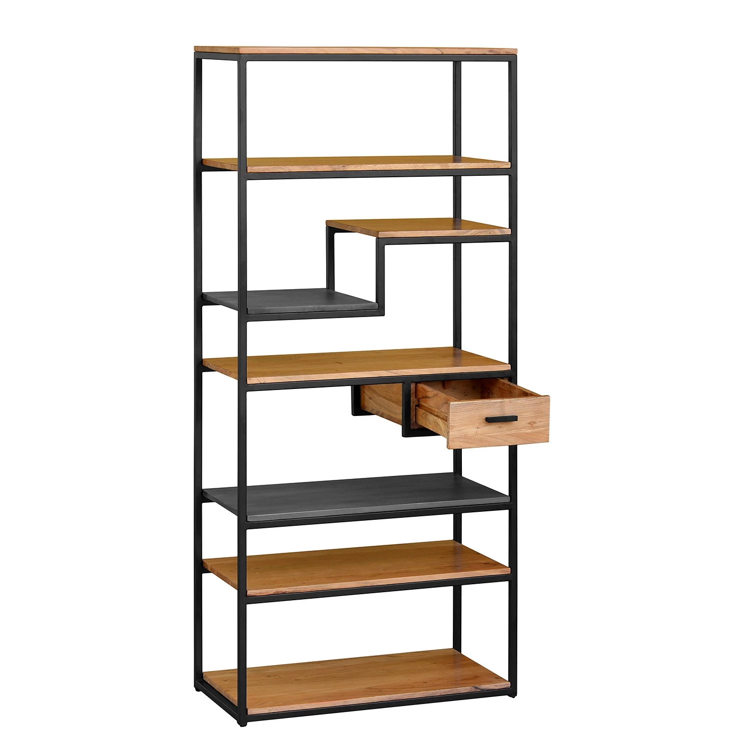 Ars manufacti Étagère Conjo II - Acacia massif / Fer - Acacia / Noir – Image 4