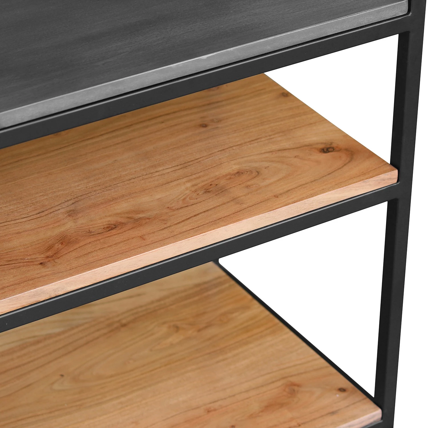 Ars manufacti Étagère Conjo II - Acacia massif / Fer - Acacia / Noir – Image 5