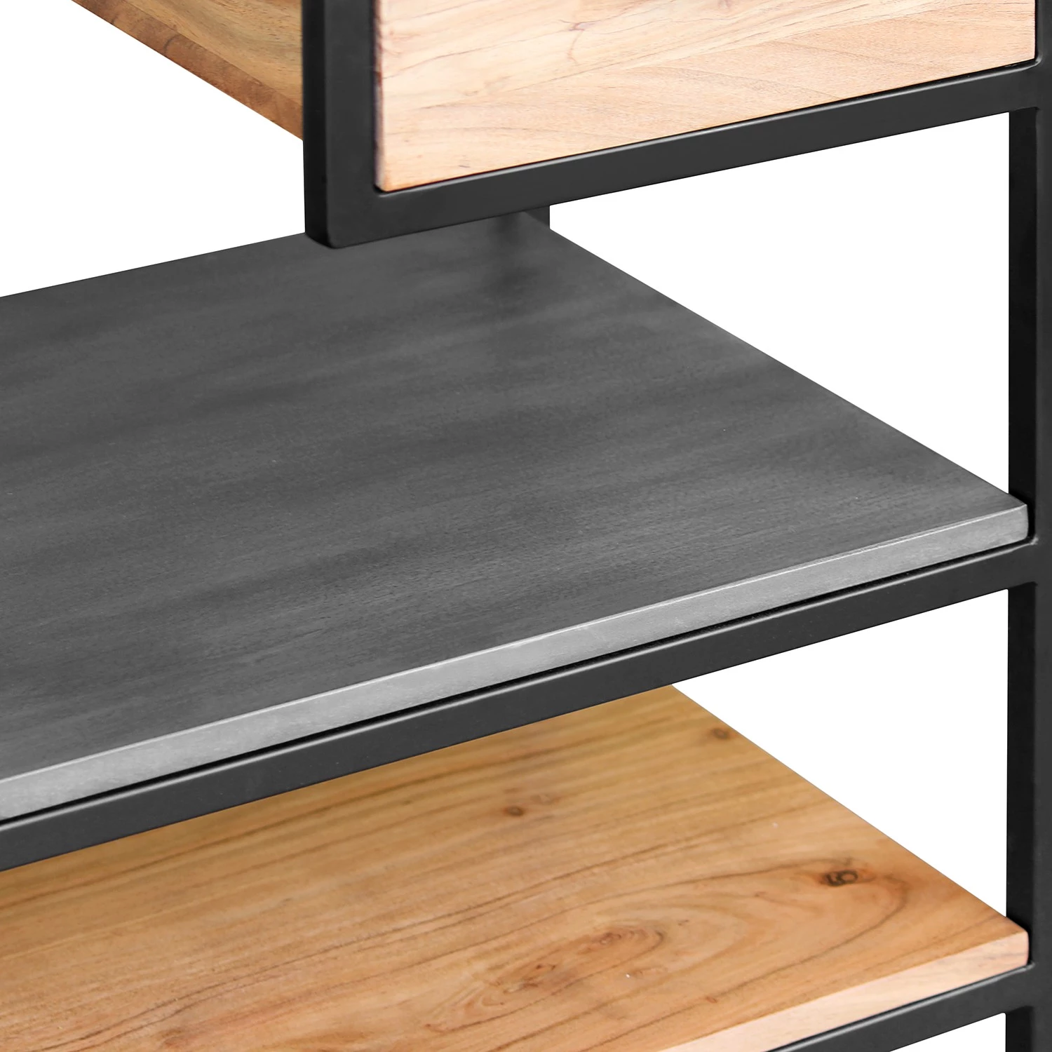 Ars manufacti Étagère Conjo II - Acacia massif / Fer - Acacia / Noir – Image 6