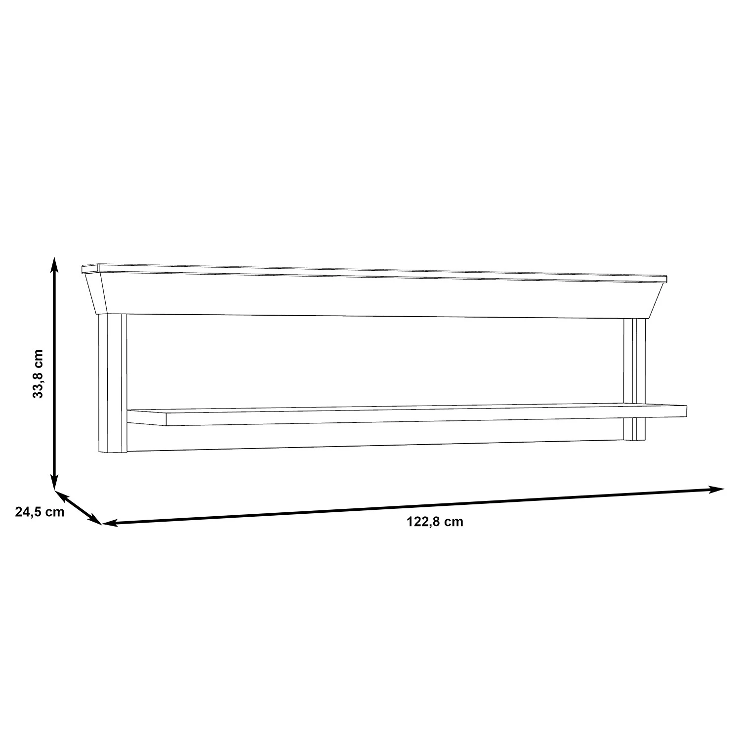 Ridgevalley Étagère murale Kimbark I - Imitation pin blanc – Image 5