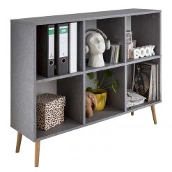 Schildmeyer Étagère de bureau Jonte - Gris / Chêne