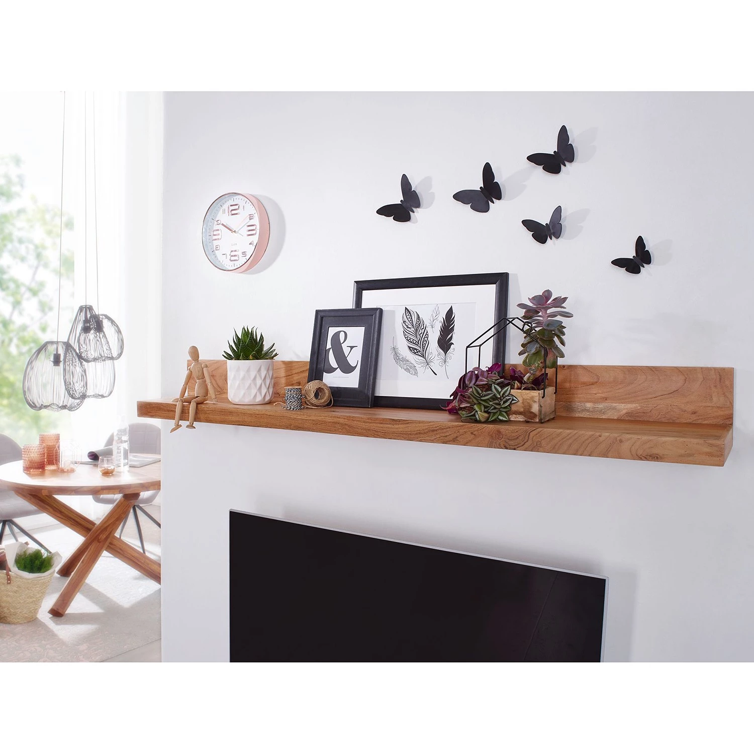 Ars Natura Étagère murale Muquem - Acacia massif – Image 2