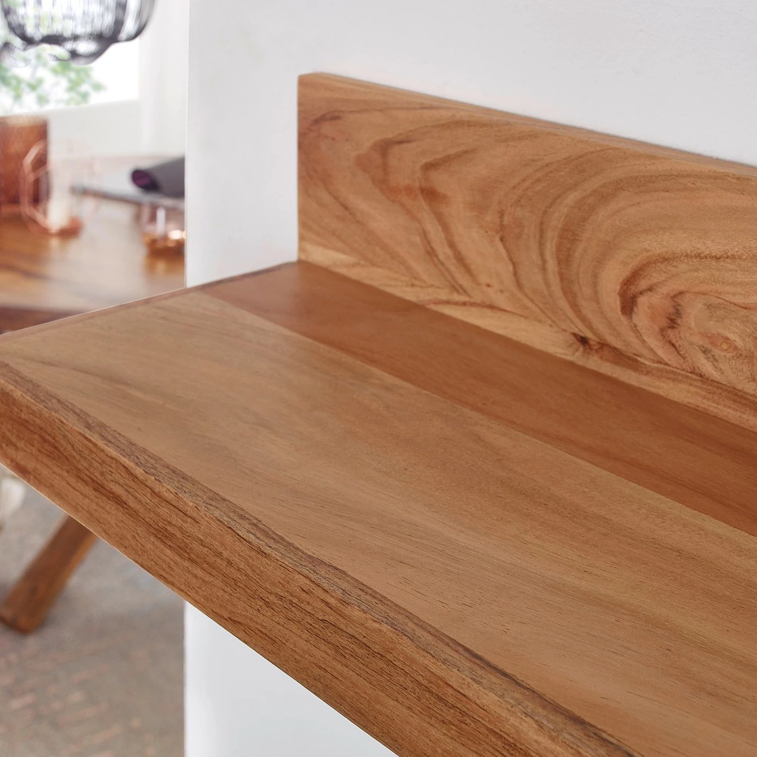 Ars Natura Étagère murale Muquem - Acacia massif – Image 3