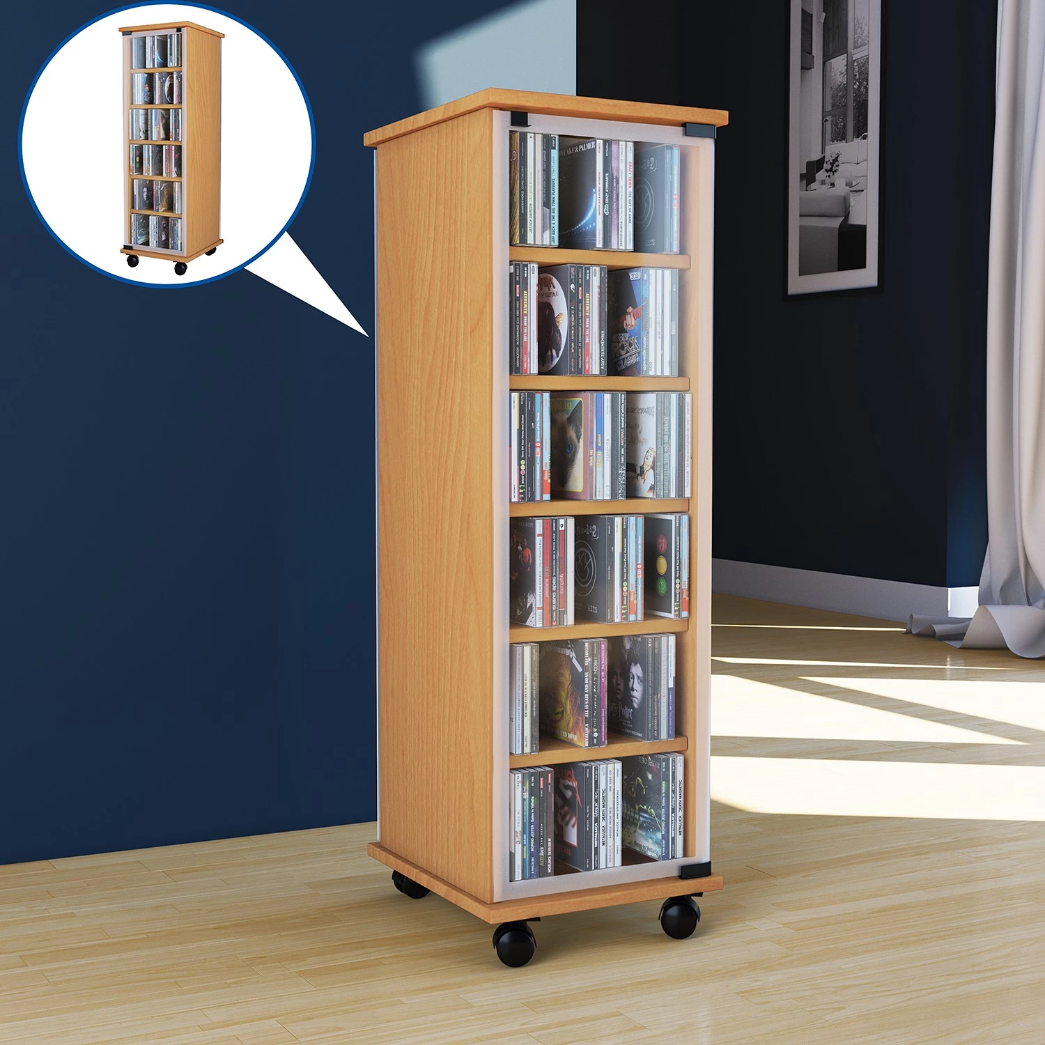 VCM Étagère Valenza - Imitation hêtre – Image 2