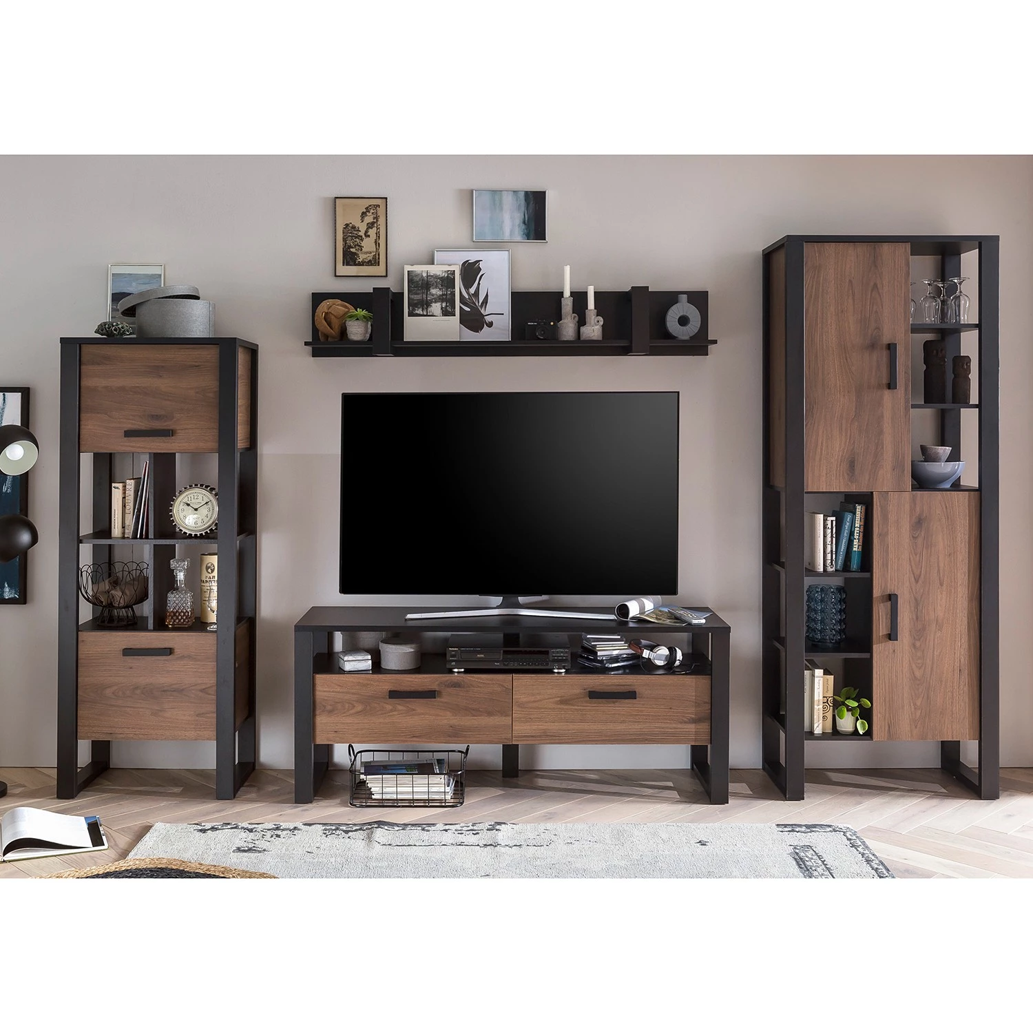 Red Living Étagère murale Norddal - Noir - Largeur : 150 cm – Image 3