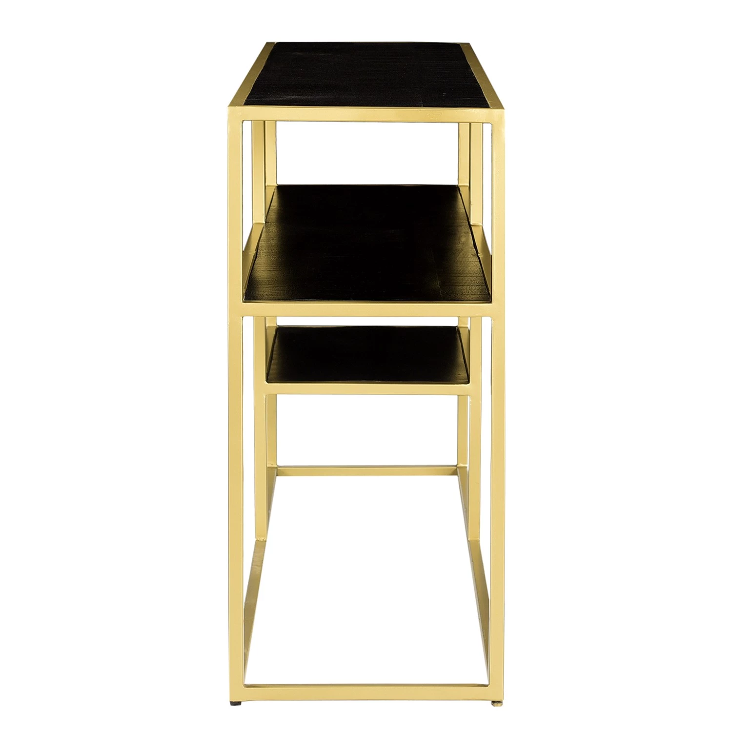 Jack & Alice Étagère Nooble II - Manguier massif / Métal - Manguier noir / Doré – Image 4