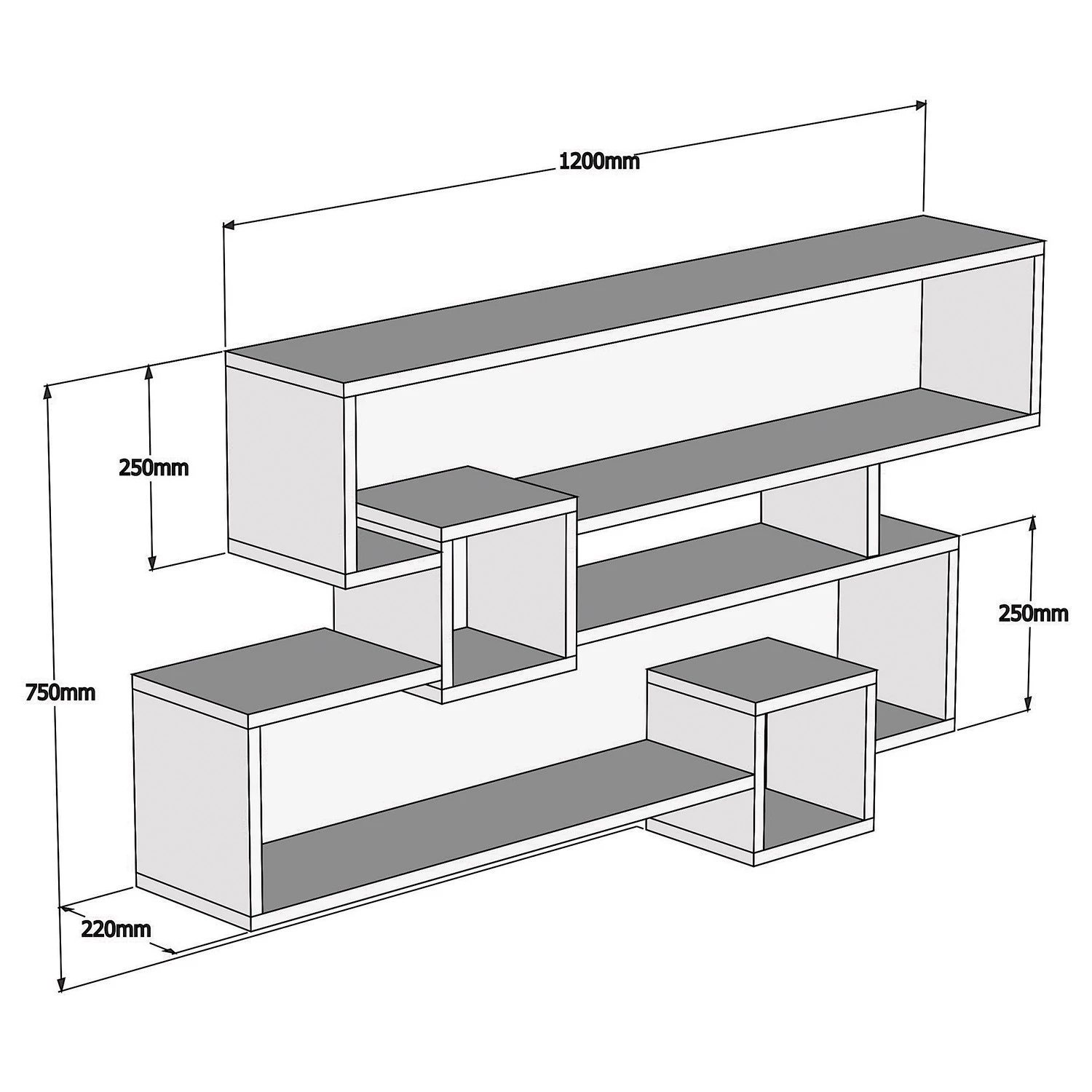Loftscape Étagère murale Kobra - Blanc – Image 4