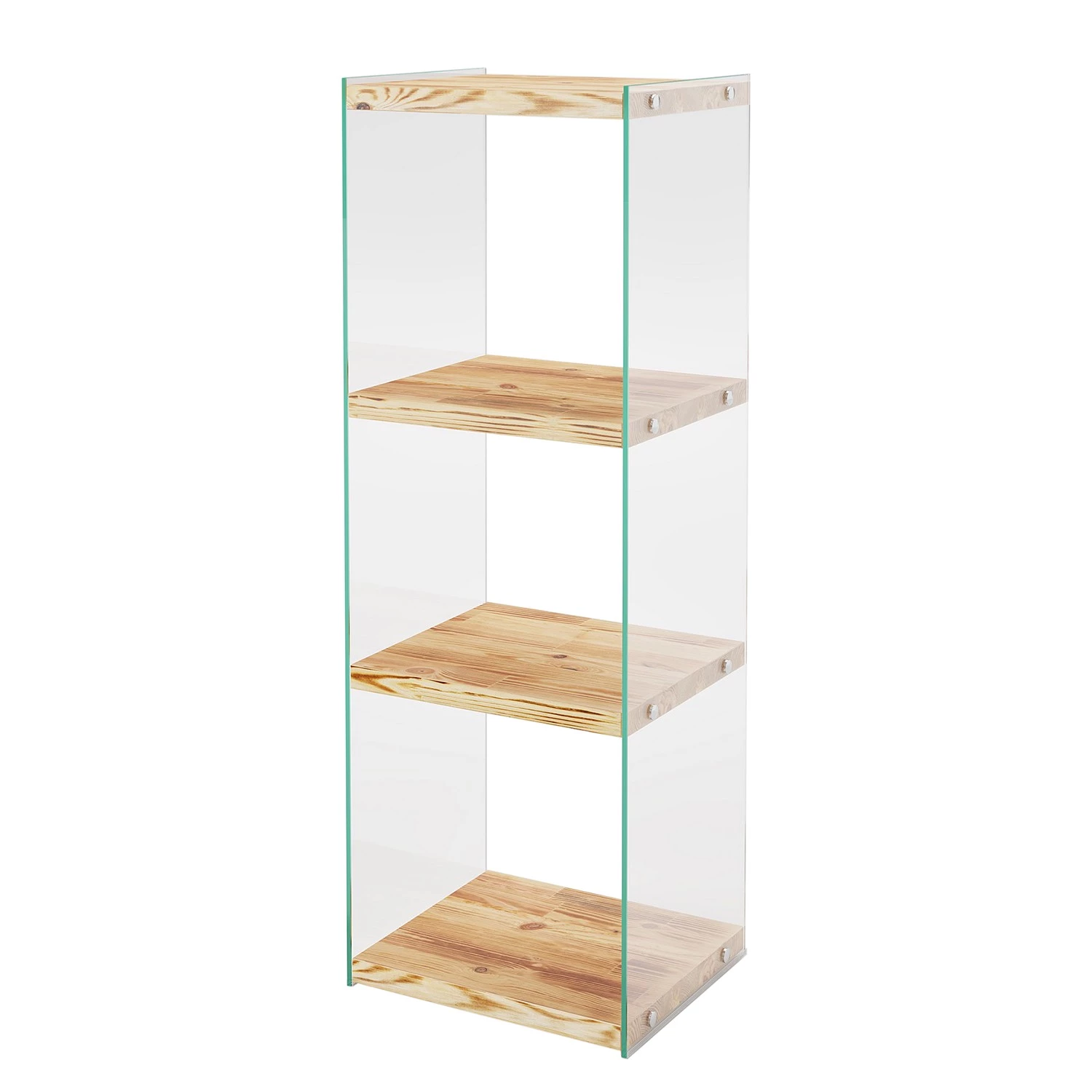 Loftscape Étagère Rodgau - Verre / Pin massif - Pin - Hauteur : 120 cm