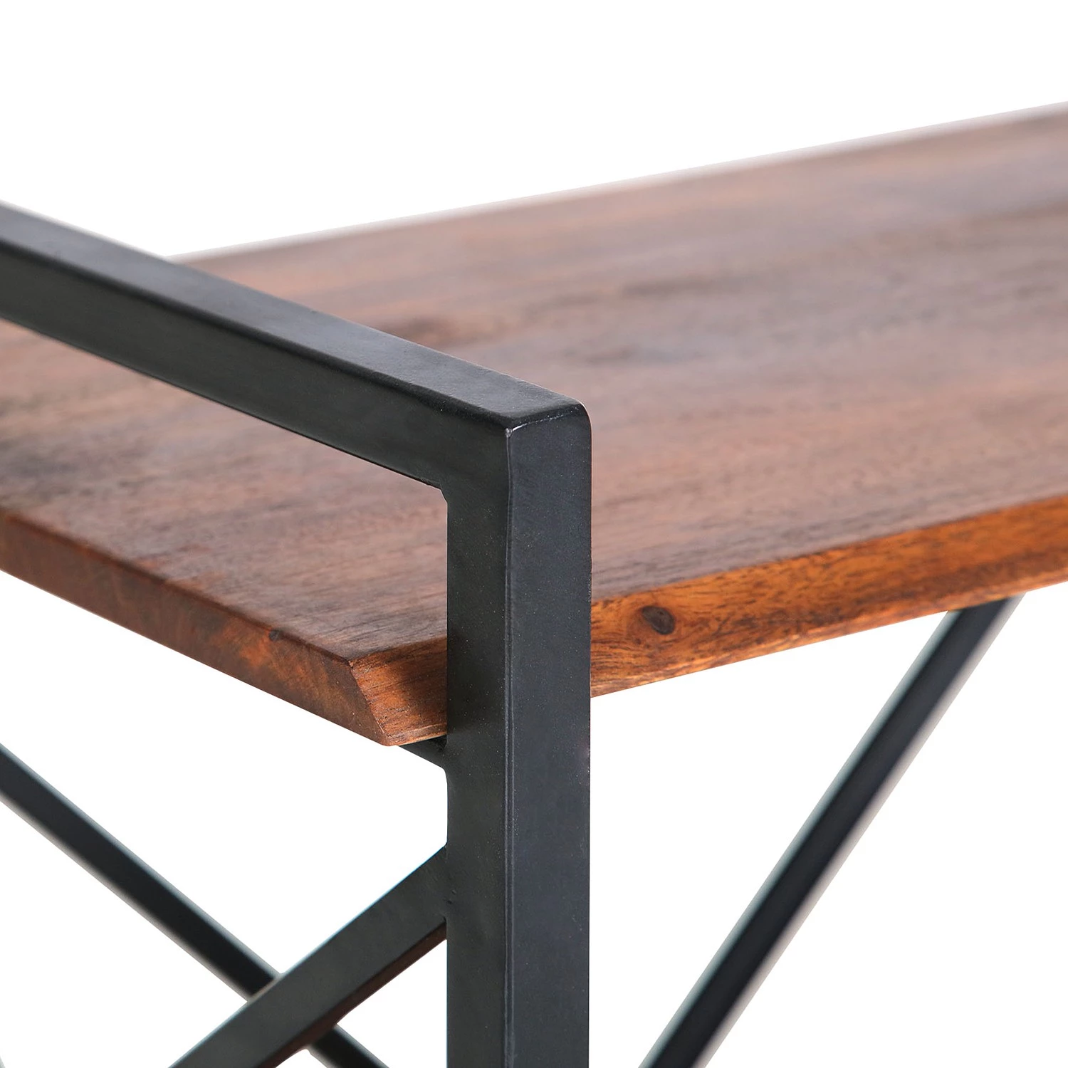 Red Living Étagère Ugo II - Manguier massif / Métal - Manguier / Noir – Image 4
