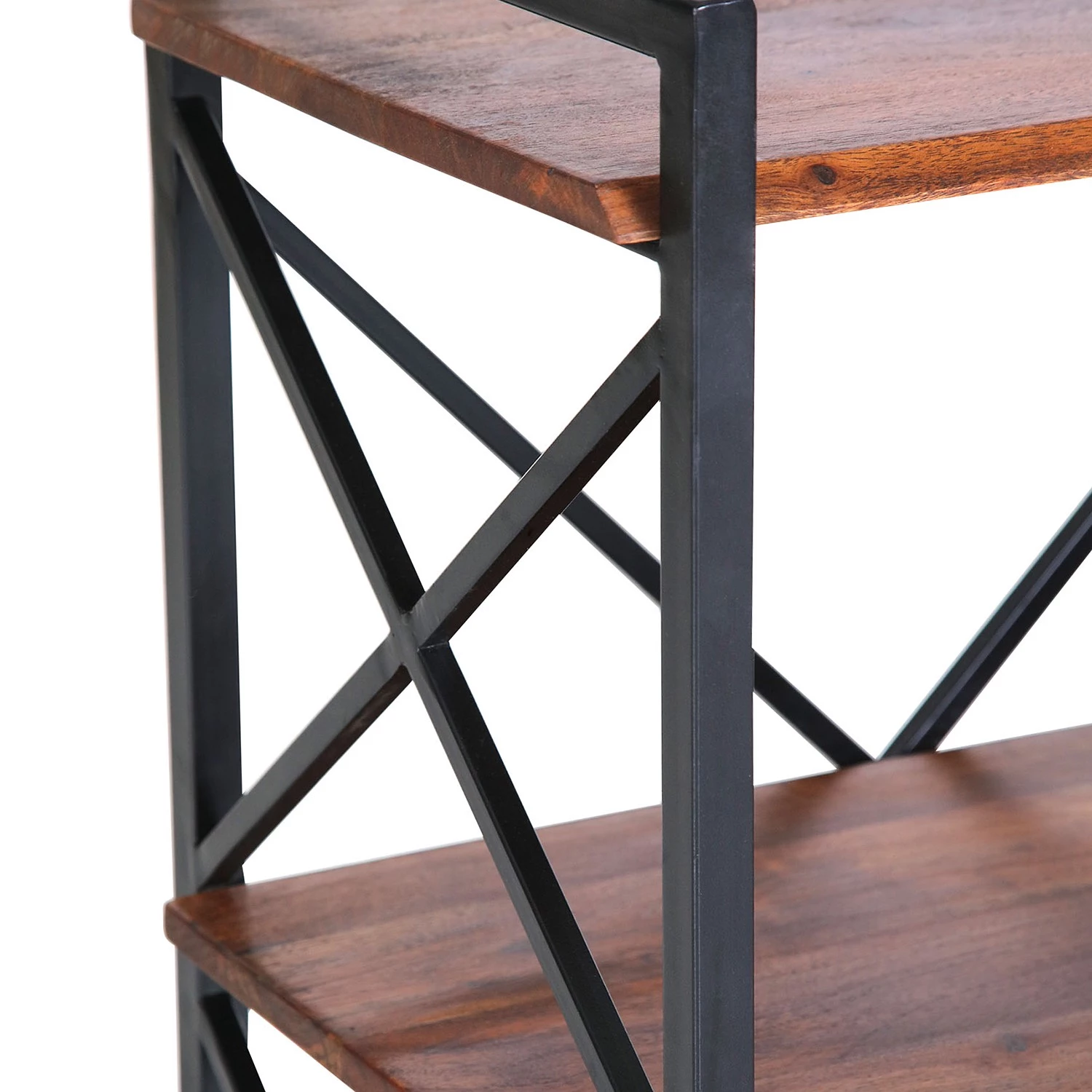 Red Living Étagère Ugo II - Manguier massif / Métal - Manguier / Noir – Image 7