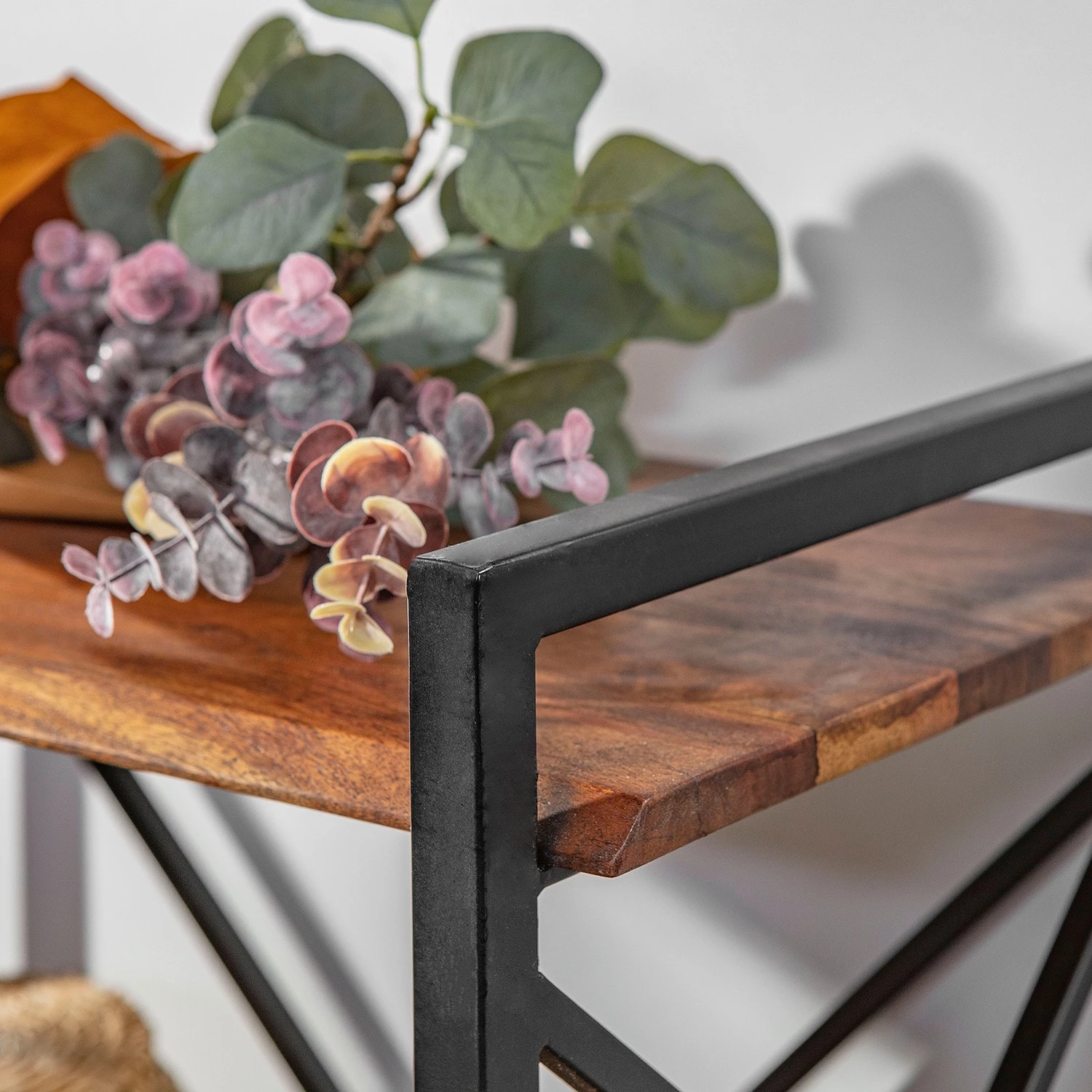 Red Living Étagère Ugo II - Manguier massif / Métal - Manguier / Noir – Image 10