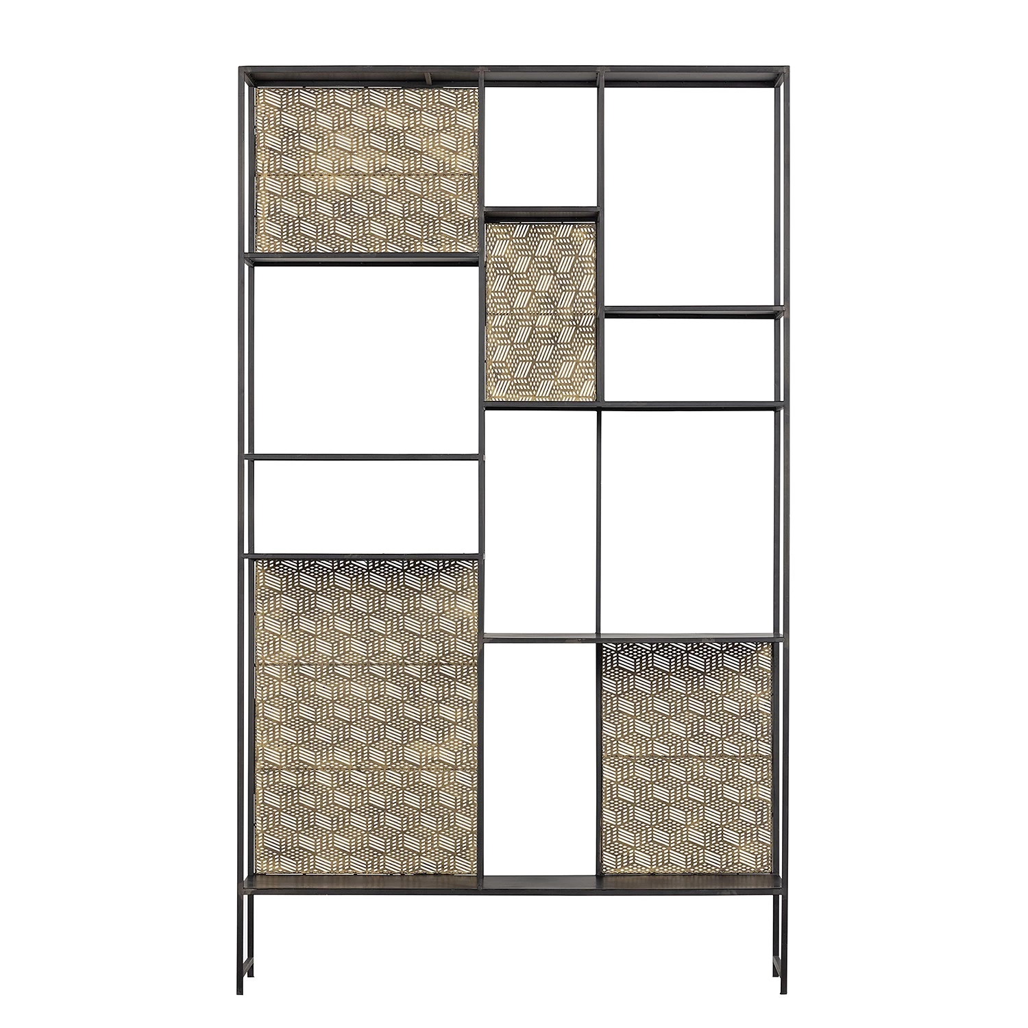 Red Living Étagère Quito - Métal - Laiton vieilli / Noir – Image 3