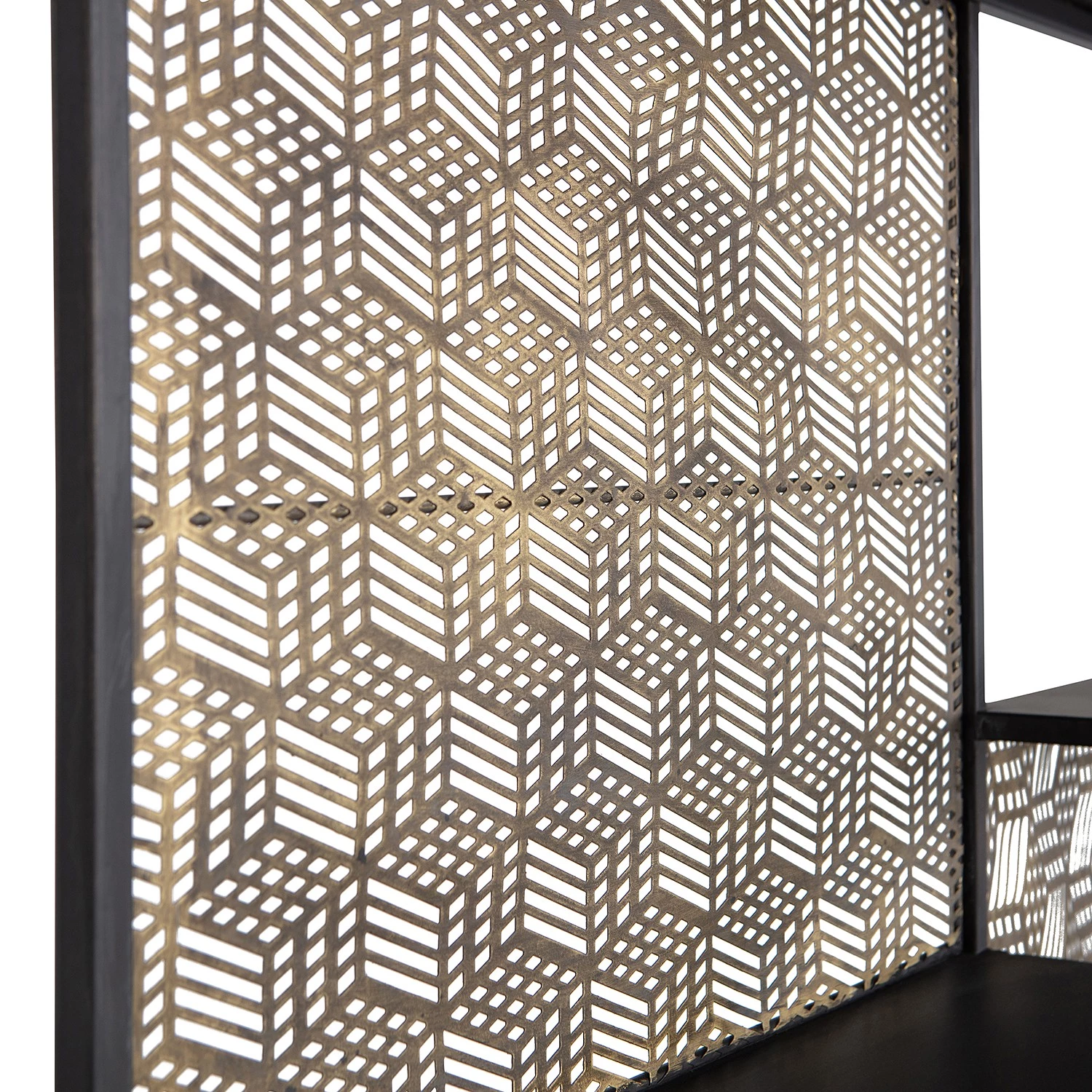 Red Living Étagère Quito - Métal - Laiton vieilli / Noir – Image 6