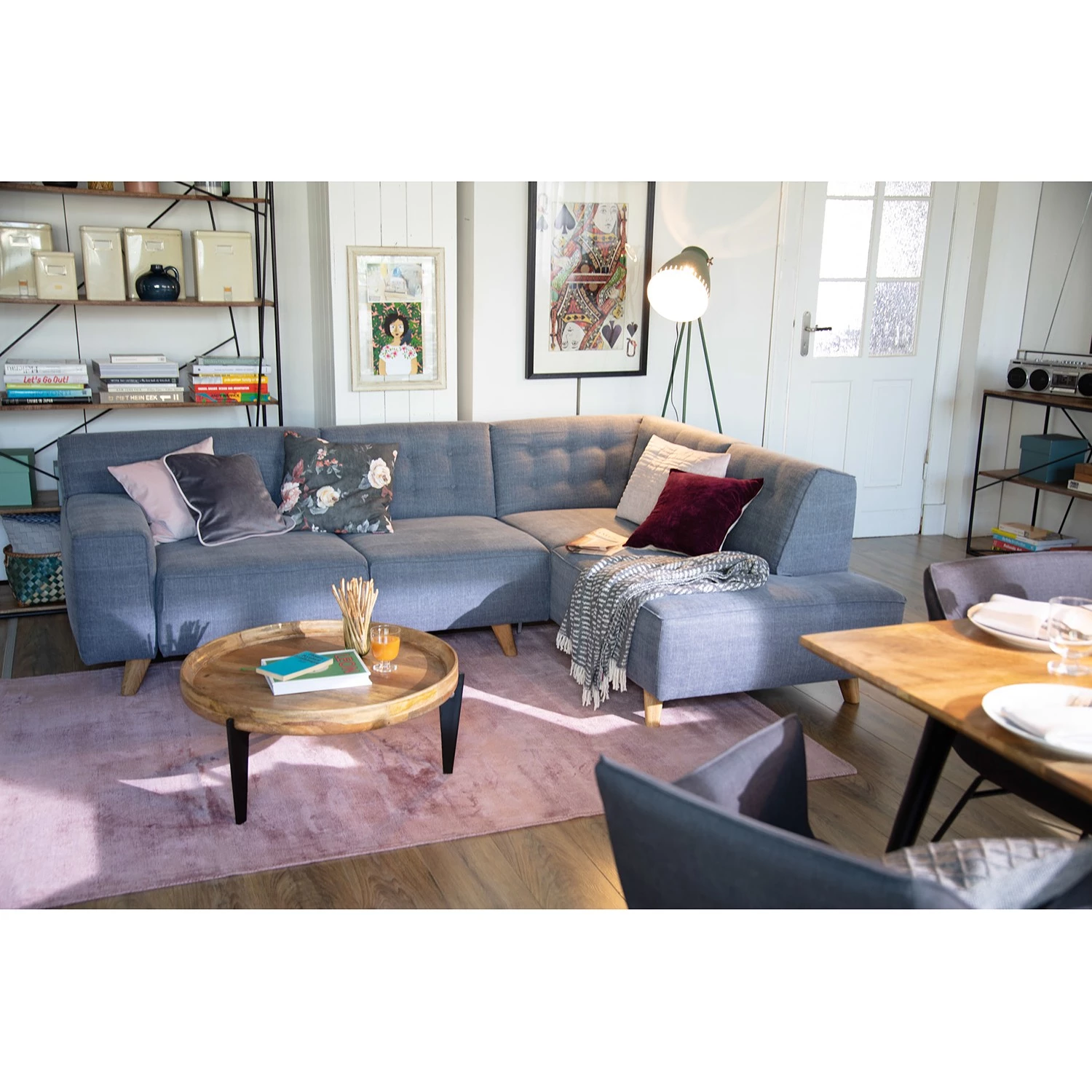 Tom Tailor Étagère Piketon II - Manguier massif / Aluminium - Manguier / Noir – Image 3