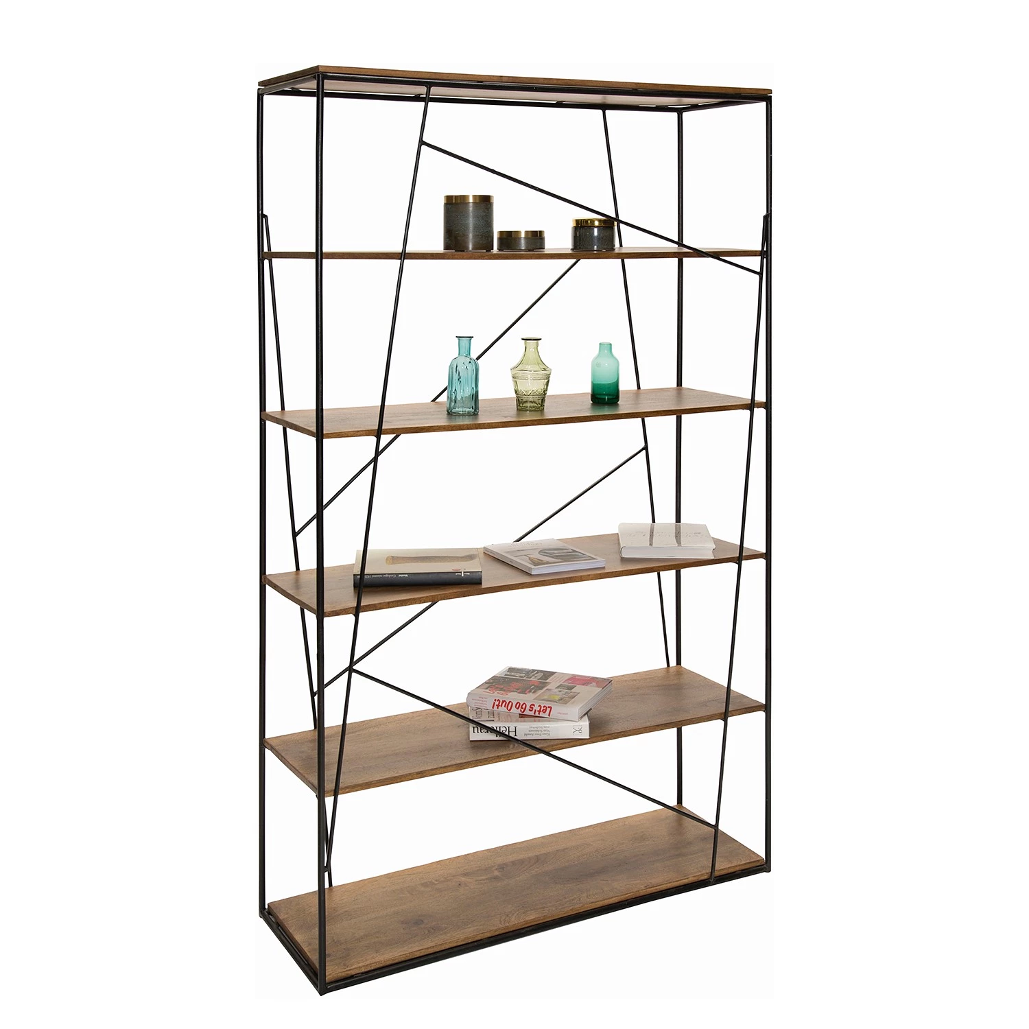 Tom Tailor Étagère Piketon II - Manguier massif / Aluminium - Manguier / Noir – Image 5