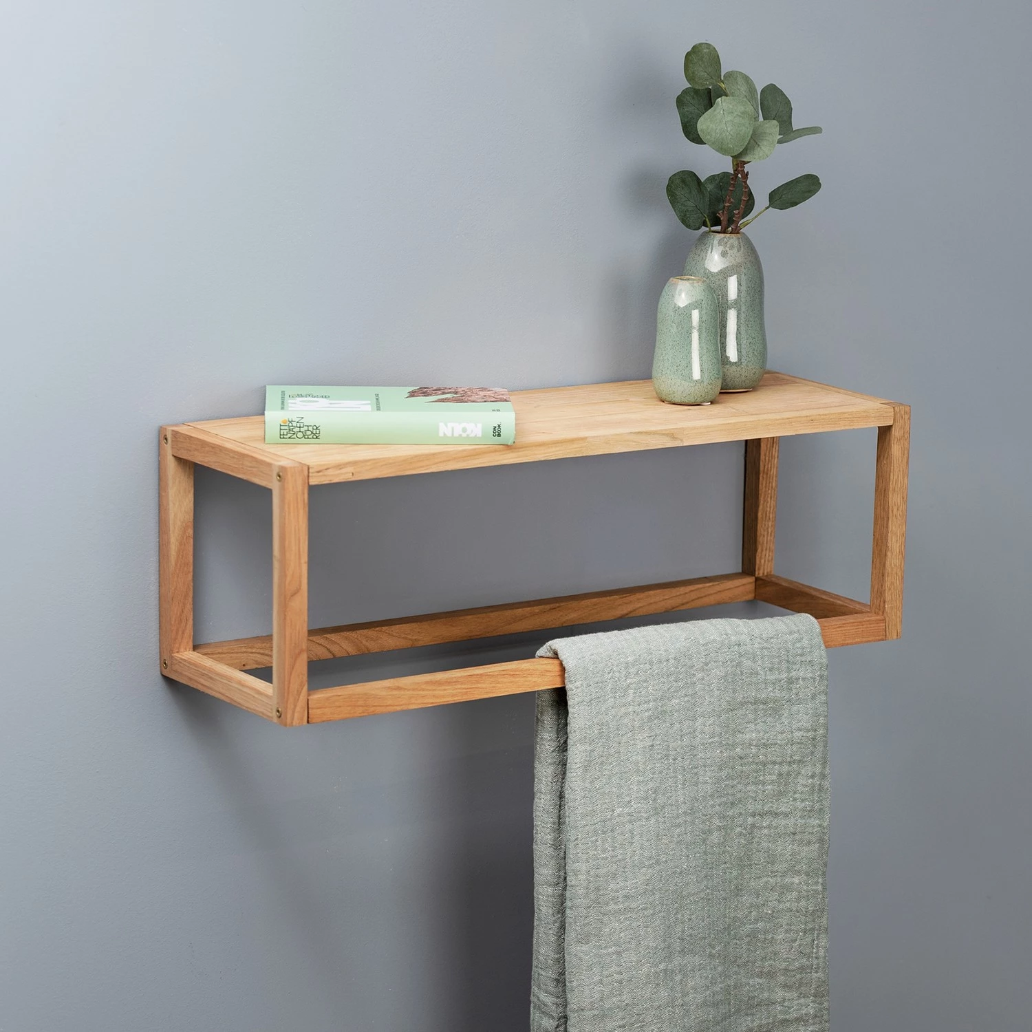 WENKO Étagère murale Ferrara - Noyer massif – Image 2