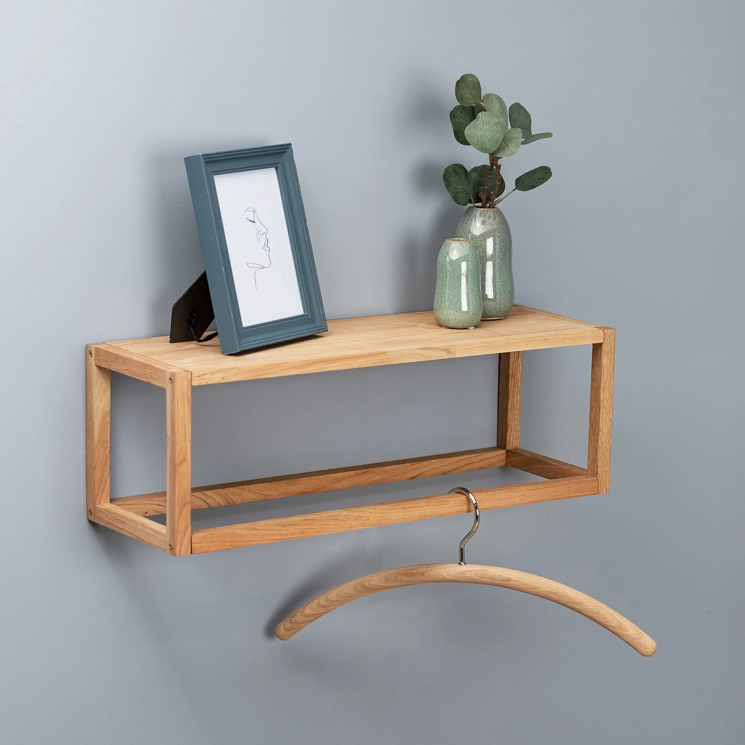 WENKO Étagère murale Ferrara - Noyer massif – Image 3