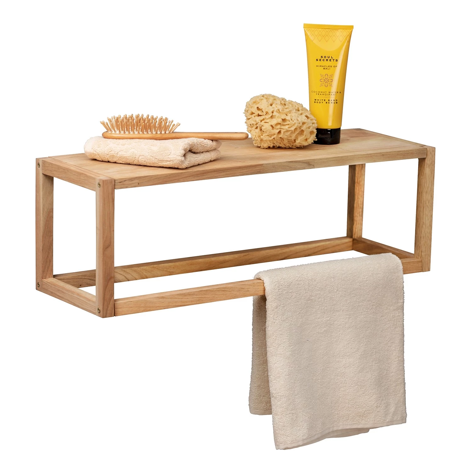 WENKO Étagère murale Ferrara - Noyer massif – Image 4