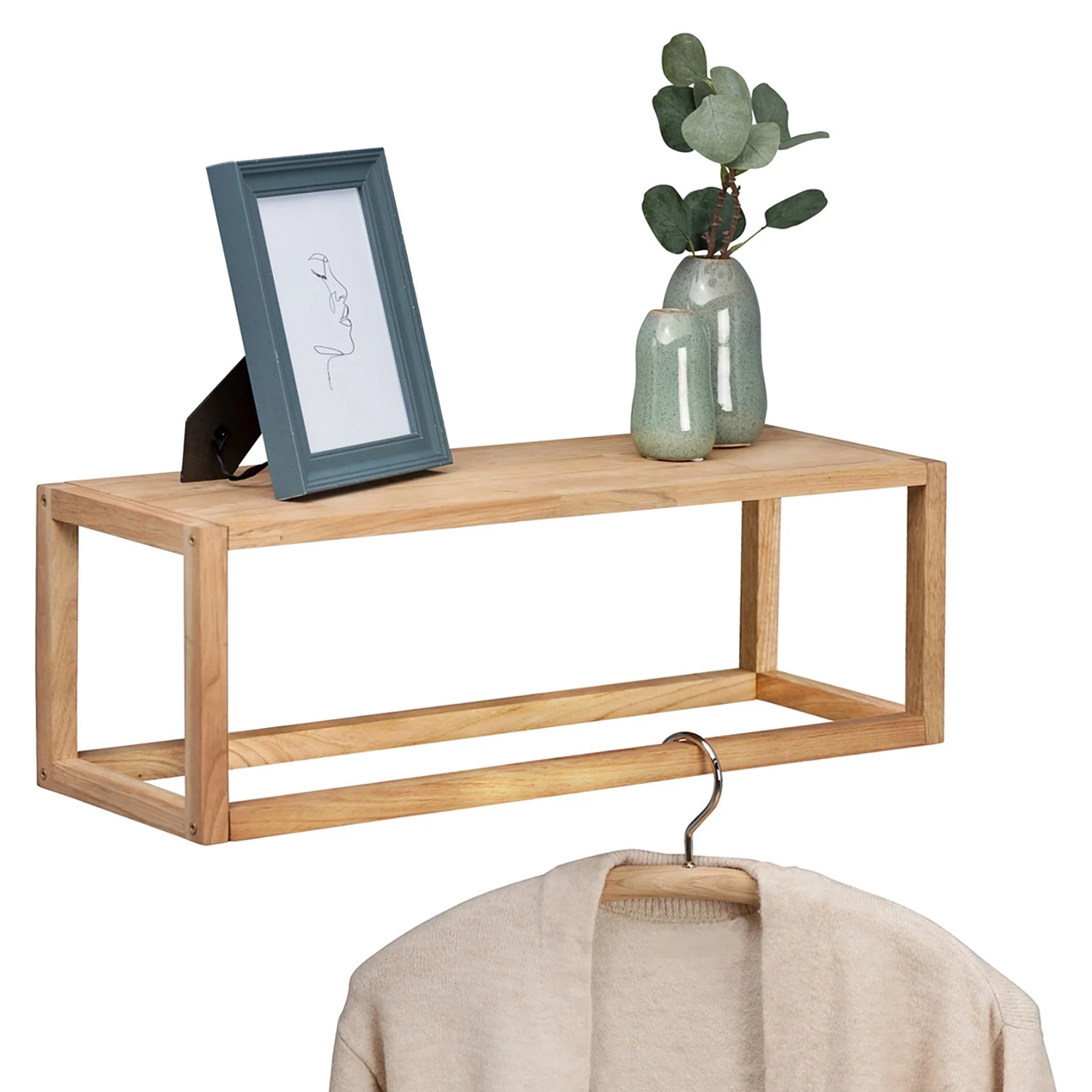 WENKO Étagère murale Ferrara - Noyer massif – Image 5