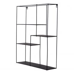 Red Living Étagère murale Tampa II - Métal - Noir