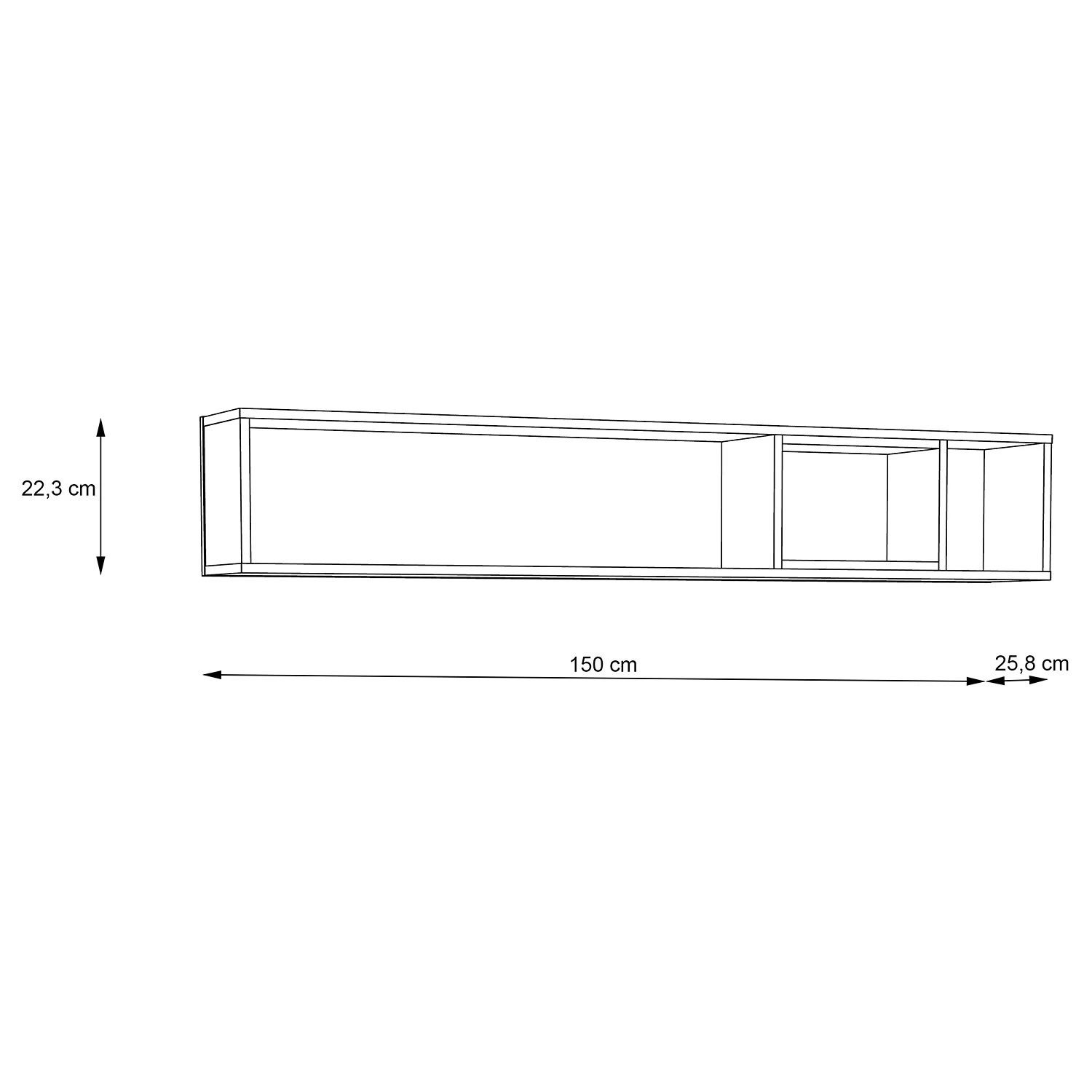 Loftscape Étagère murale Pesaro - Imitation chêne artisan / Noir – Image 4