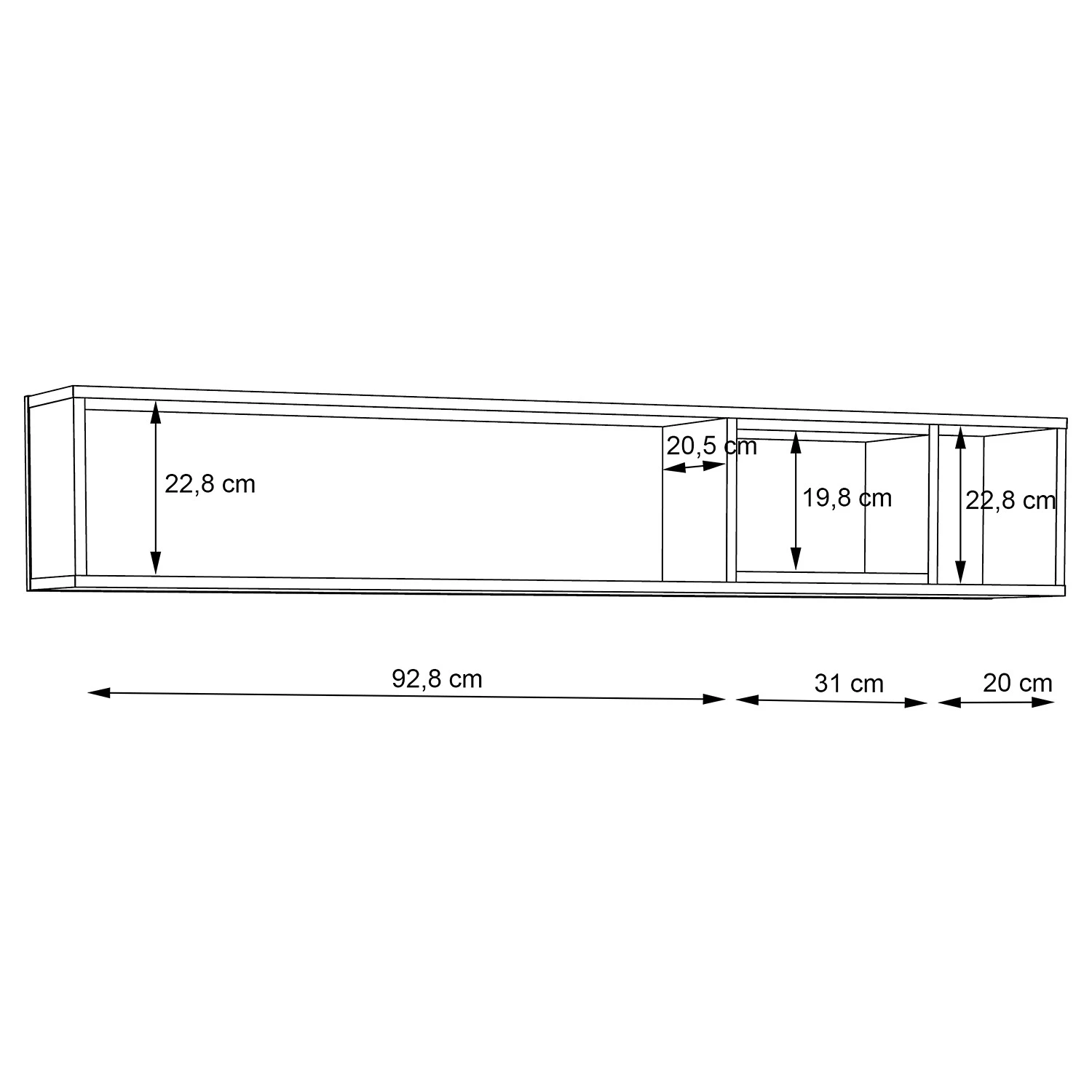 Loftscape Étagère murale Pesaro - Imitation chêne artisan / Noir – Image 5