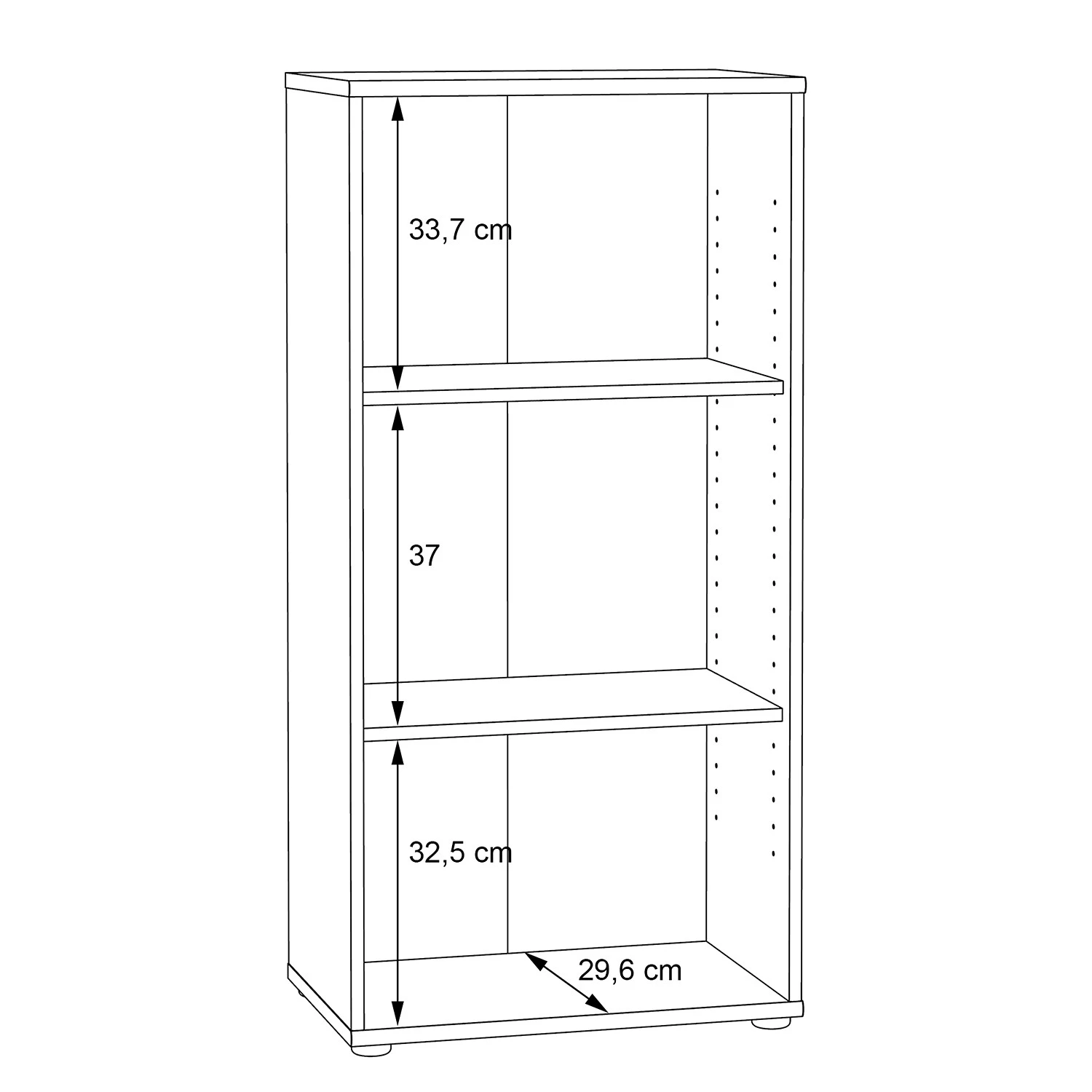 Fredriks Étagères de bureau Wisla - Imitation bois ancien - 54 x 111 cm – Image 5