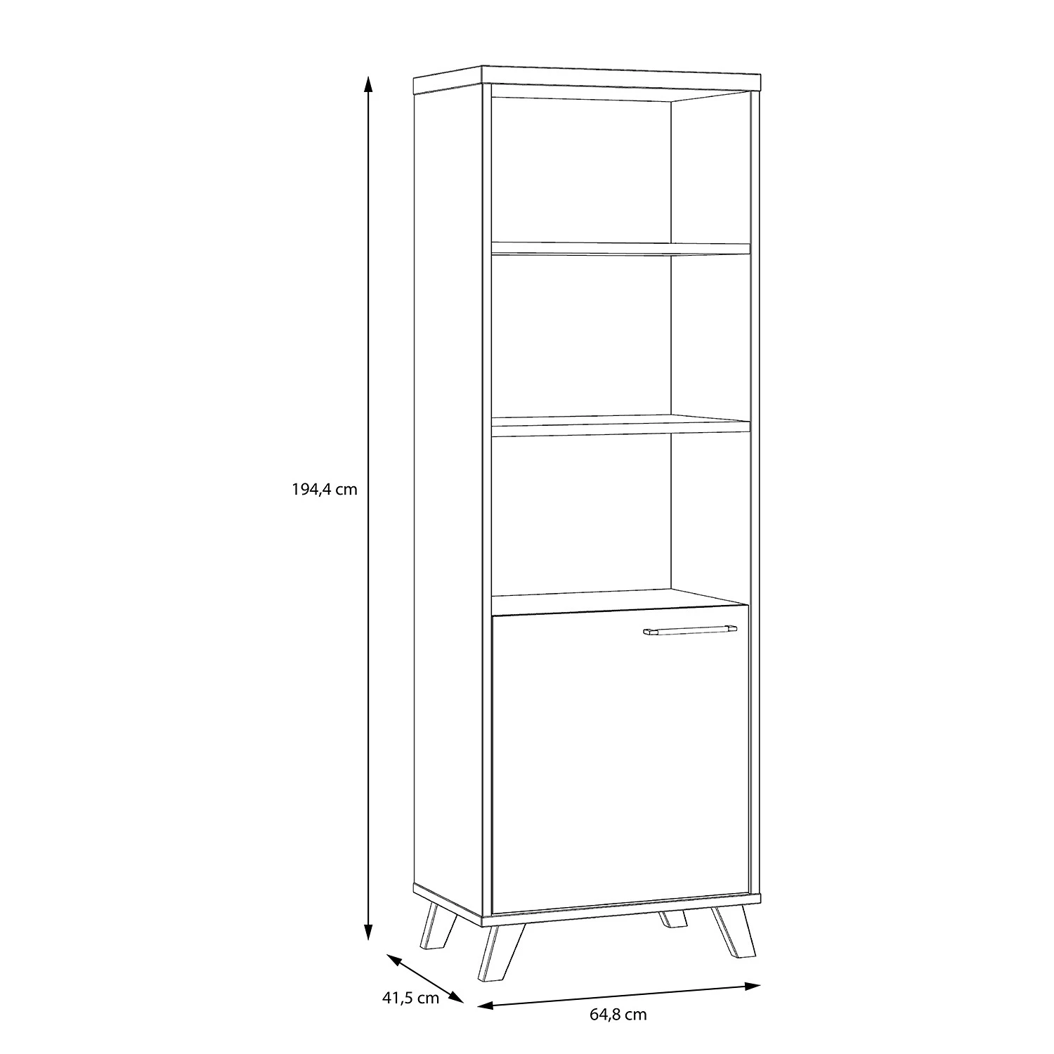 Fredriks Étagères de bureau Winster - Imitation chêne / Imitation béton – Image 7