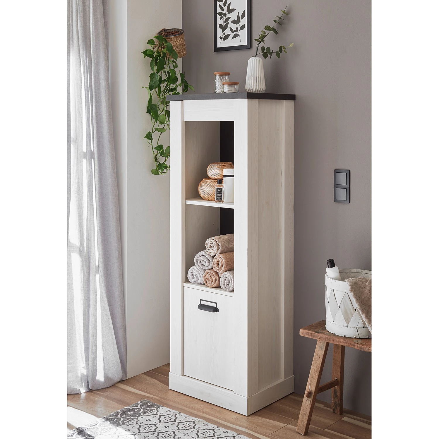 Ridgevalley Étagère Shutter - Imitation pin blanc – Image 3