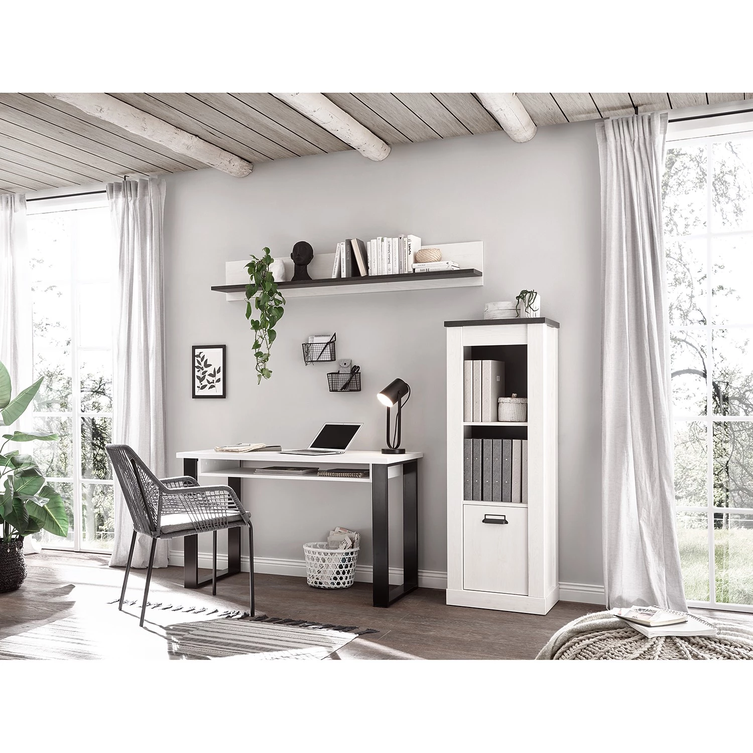 Ridgevalley Étagère Shutter - Imitation pin blanc – Image 4