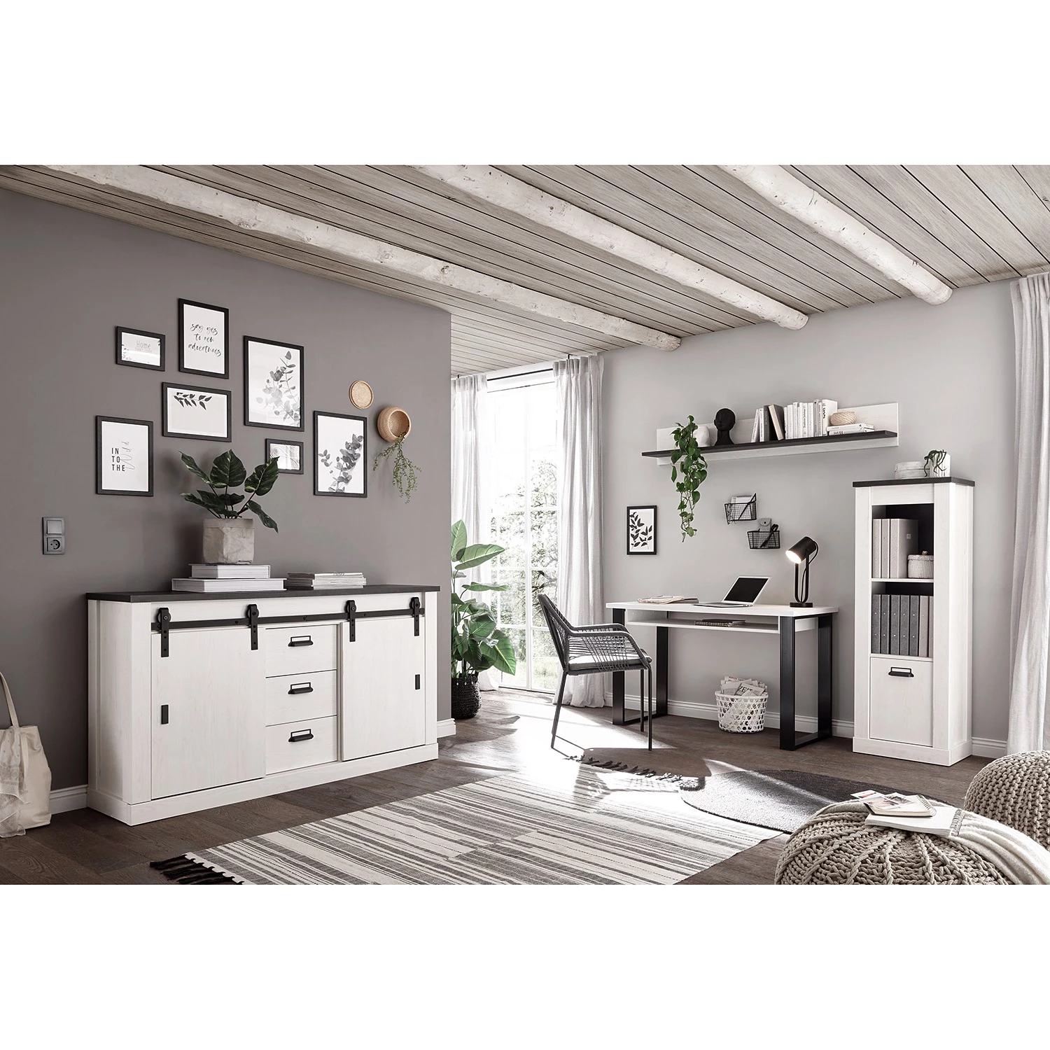 Ridgevalley Étagère Shutter - Imitation pin blanc – Image 5