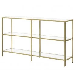 Red Living Étagère Poygan II - Verre / Métal - Doré