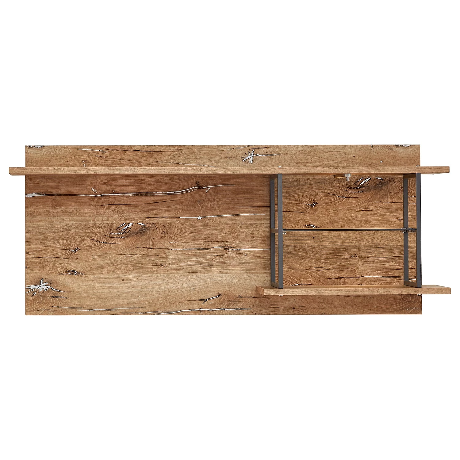 Red Living Étagère murale Sligo - Imitation chêne rustique argenté / Graphite