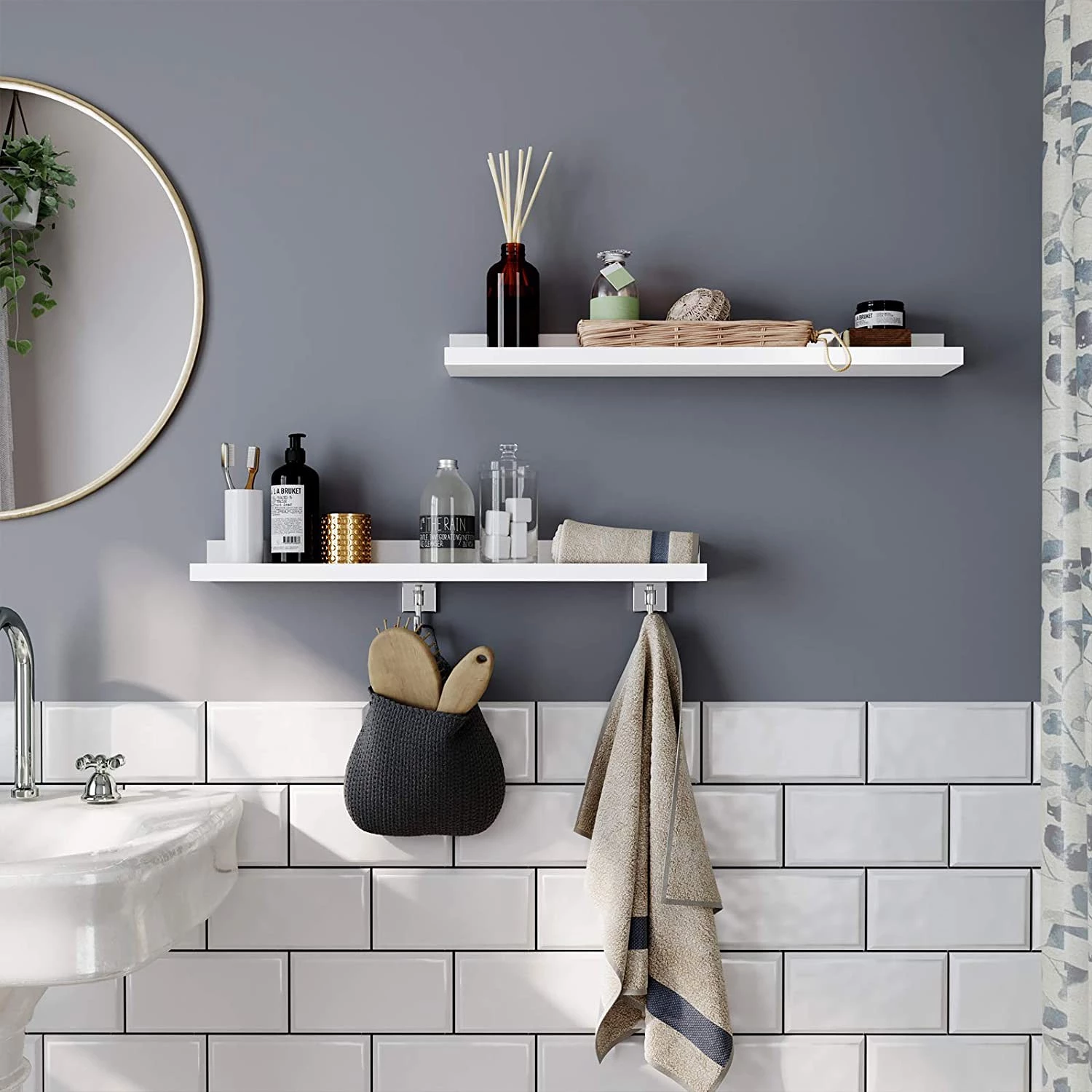 Loftscape Étagères murales Stains III (lot de 2) - Blanc – Image 2