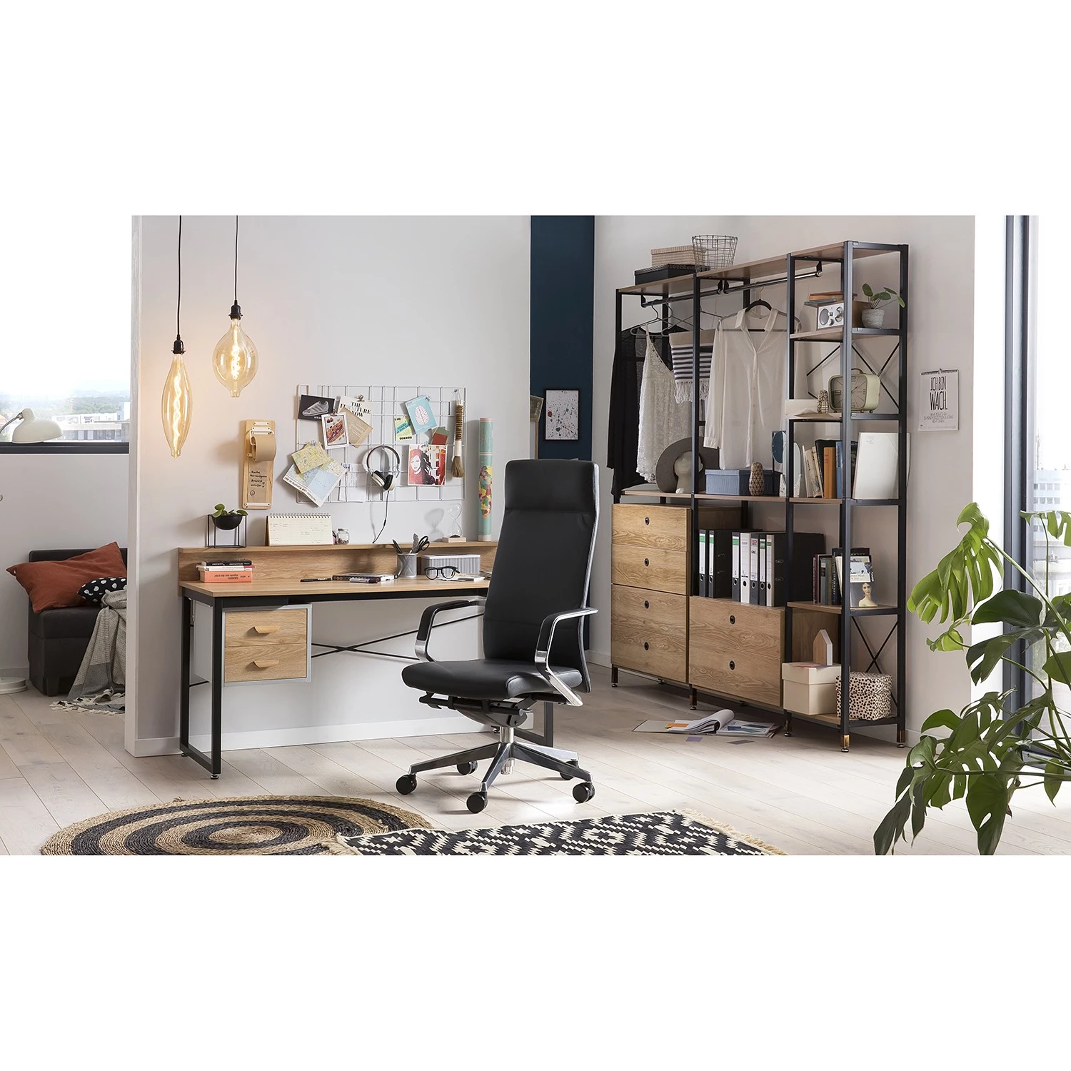 Red Living Étagère Ruoms I - Imitation acacia / Noir – Image 4