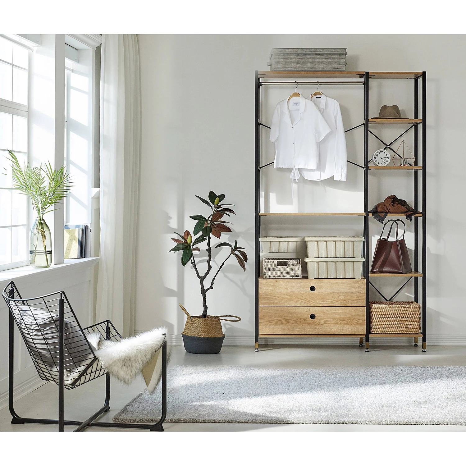 Red Living Étagère Ruoms I - Imitation acacia / Noir – Image 5