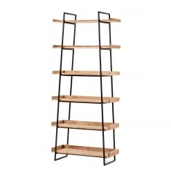 Red Living Étagère Breitbride II - Acacia massif / Métal - Acacia / Noir