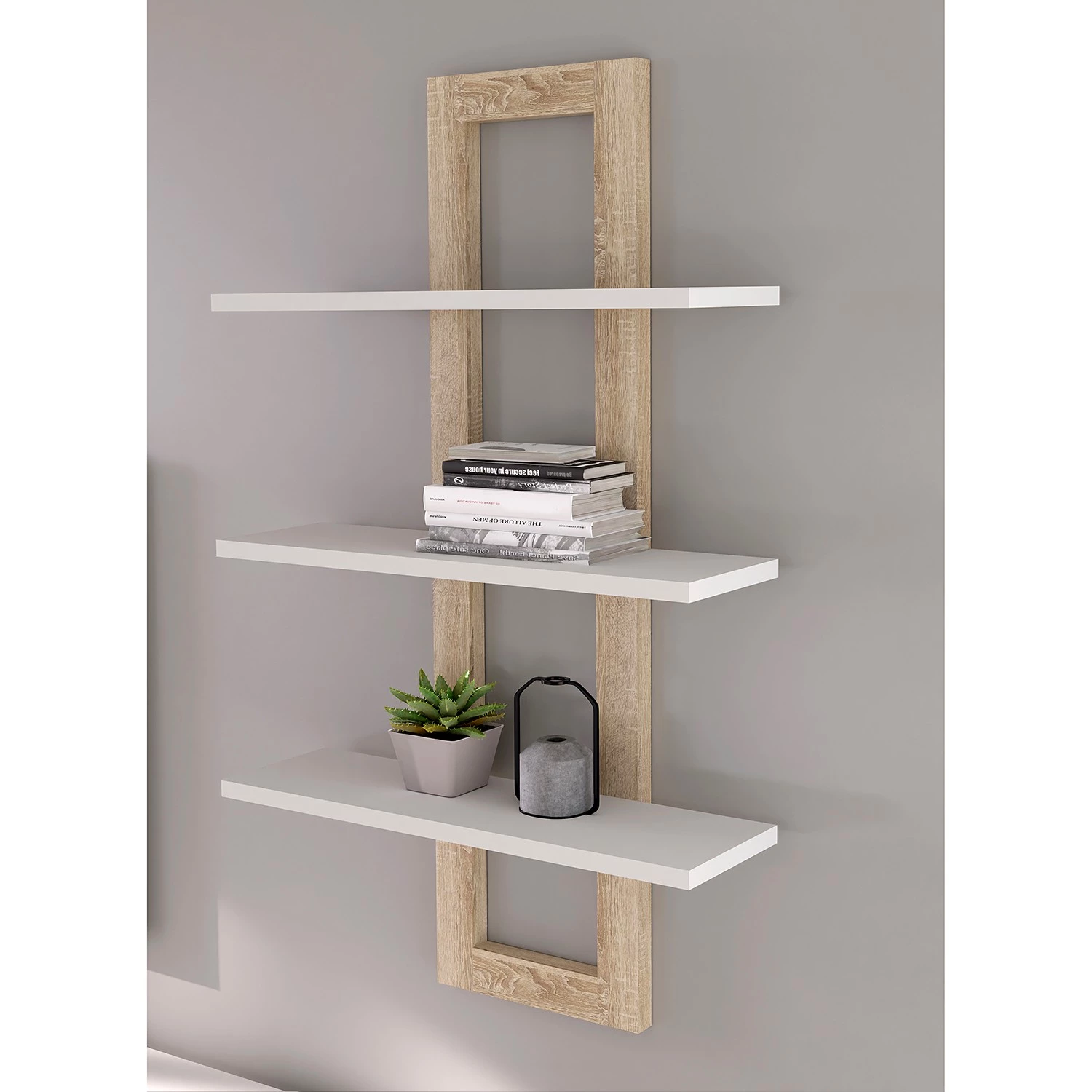 Loftscape Étagère murale Thurles - Imitation chêne Sonoma / Blanc – Image 2