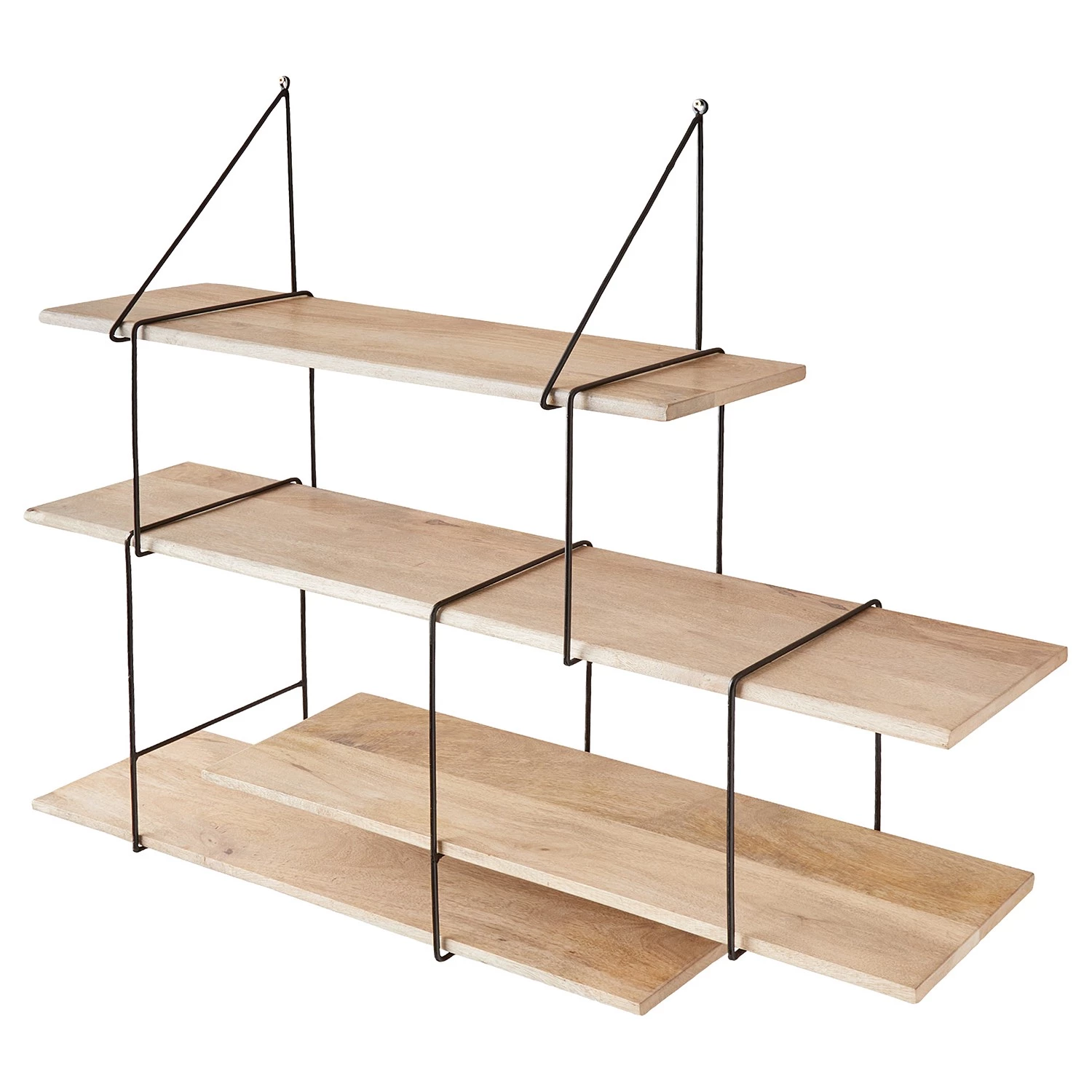 Butlers Étagère murale LIMBO - Chêne massif / Aluminium - Noir / Naturel