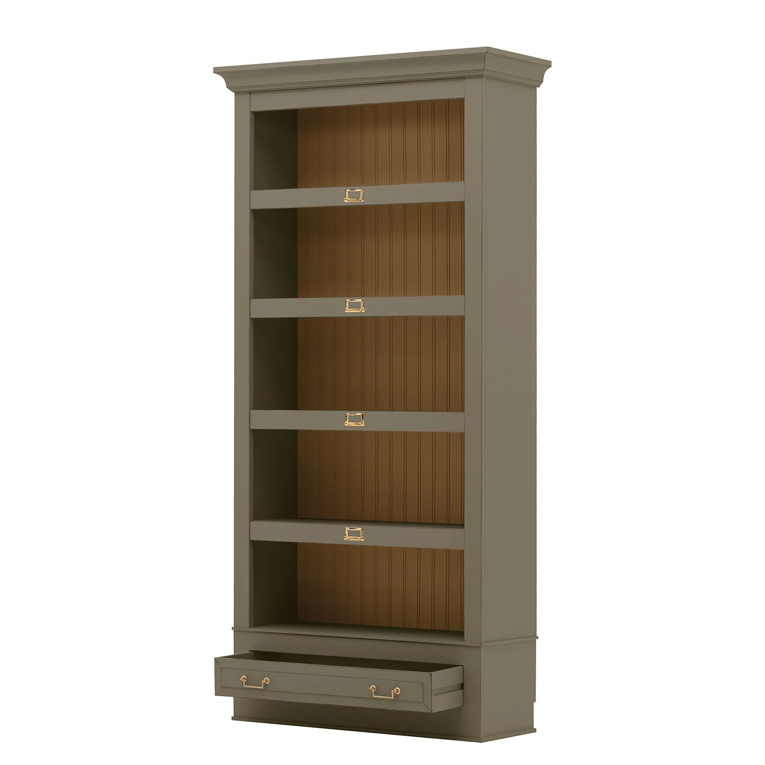 Maison Belfort Bibliothèque Azjana II - Granite / Pin couleur miel